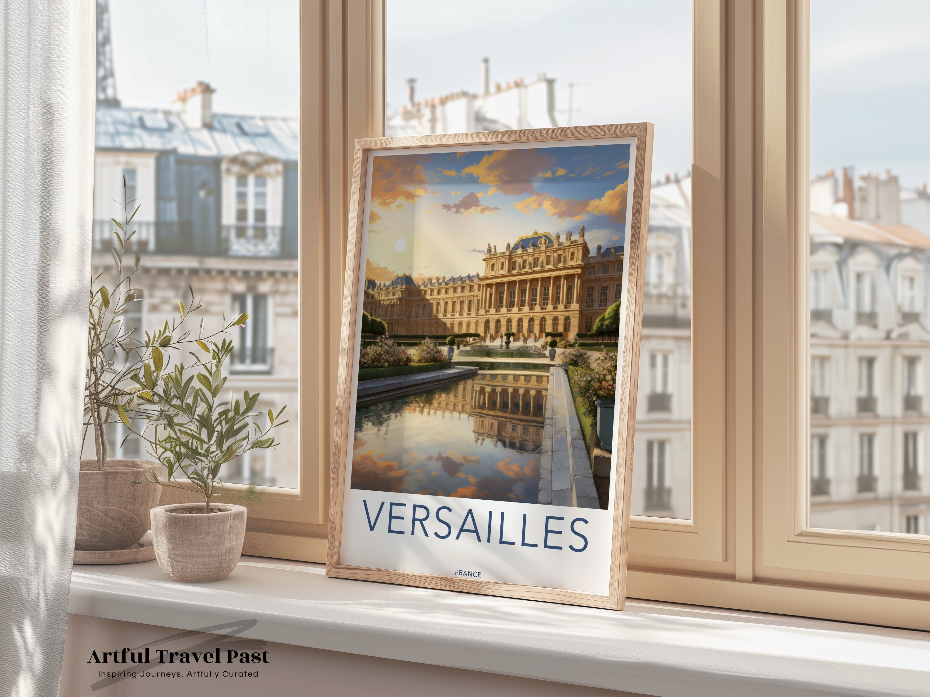 Versailles Palace Wall Art, Stunning France Landmark Poster, Beautiful European Architecture Print, Historical Cultural Decor