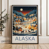 Wall Art Alaska Poster | Festive Christmas | USA Wall Art