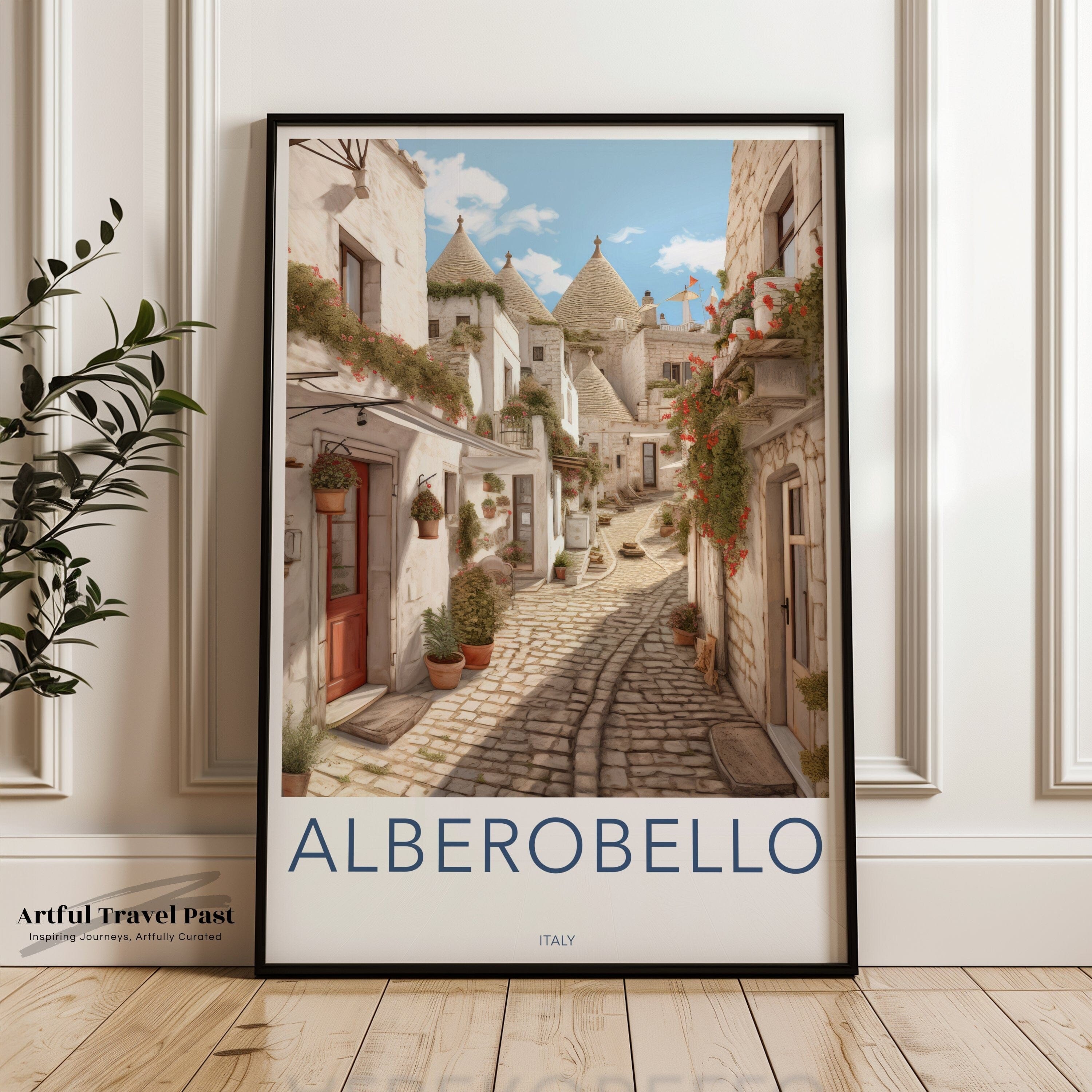 Wall Art Alberobello Poster | Trulli Houses | Italy Wall Art