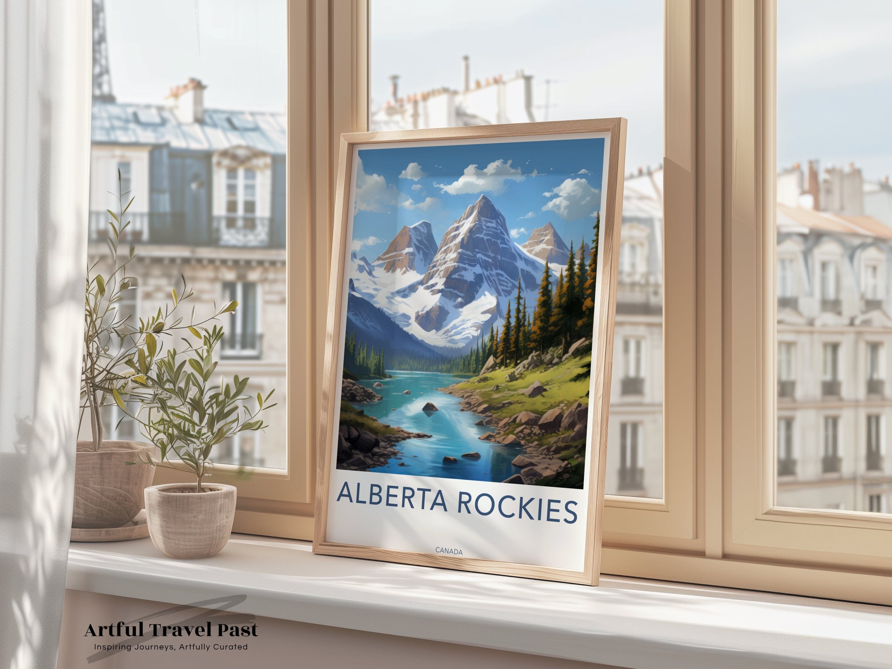 Wall Art Alberta Rockies Poster | Mountain Landscape | Canada Wall Art