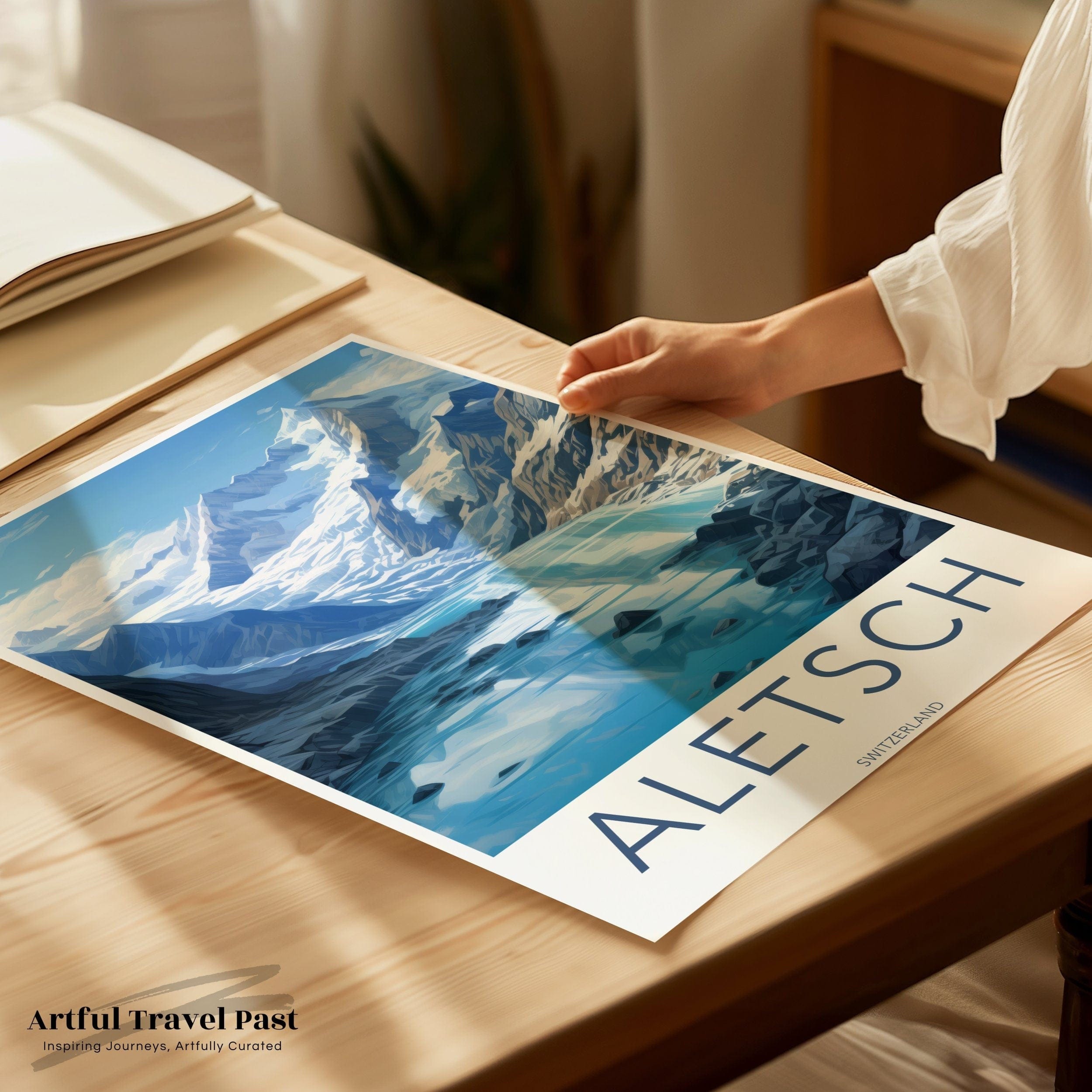 Wall Art Aletsch Glacier Poster | Switzerland Wall Art | Europe Decor