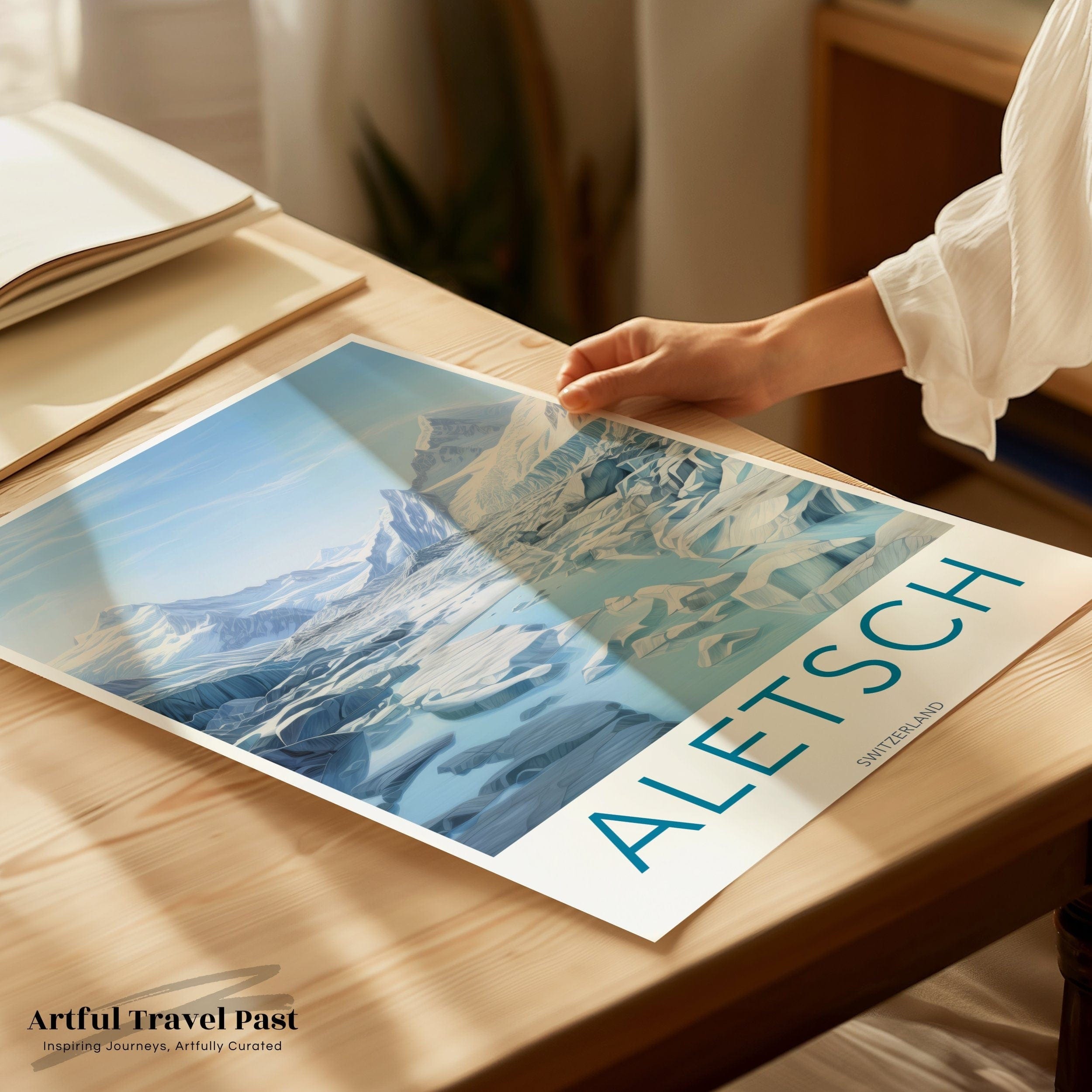 Wall Art Aletsch Glacier Poster | Switzerland Wall Art | Europe Decor