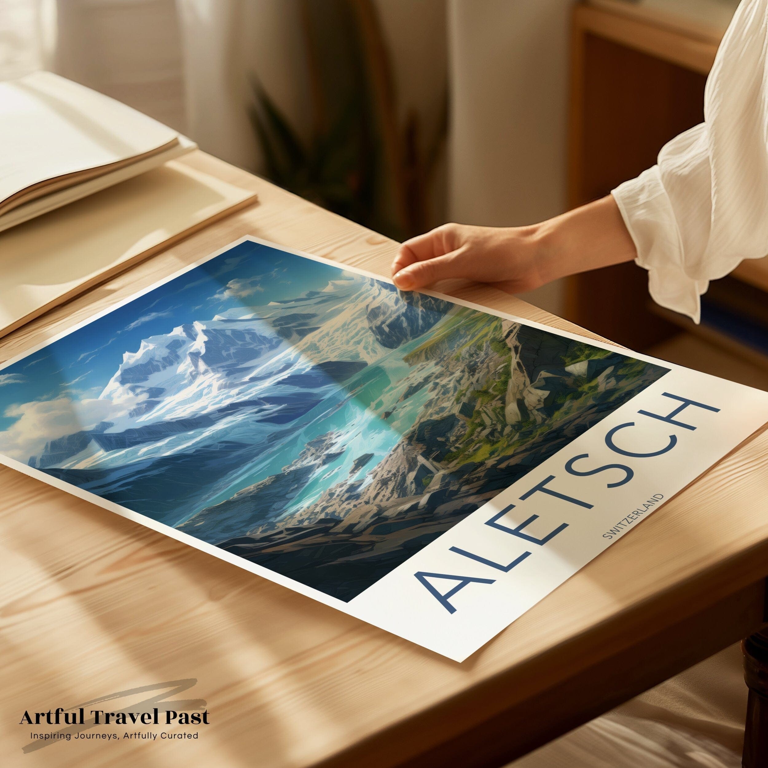 Wall Art Aletsch Glacier Poster | Switzerland Wall Art | Europe Decor