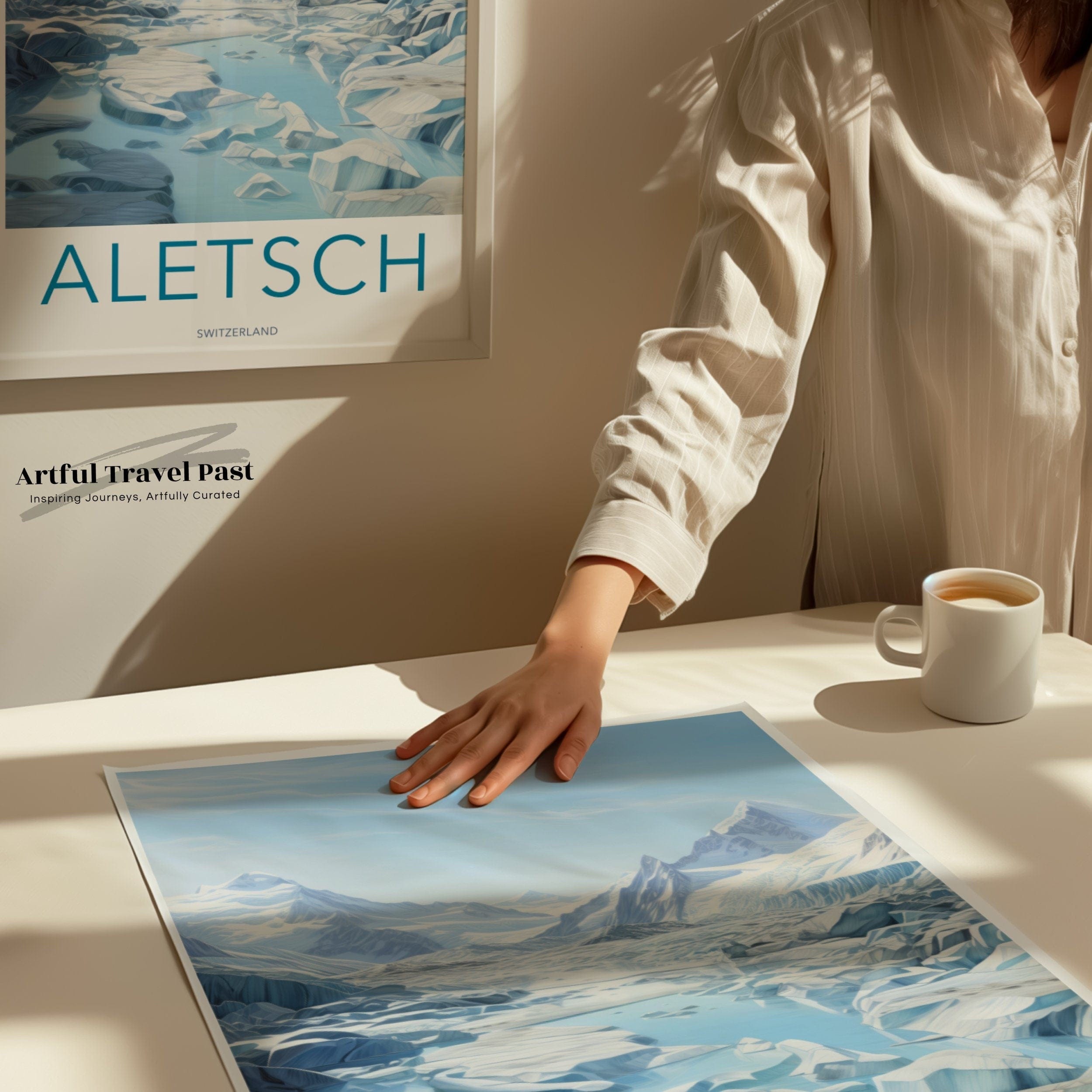 Wall Art Aletsch Glacier Poster | Switzerland Wall Art | Europe Decor