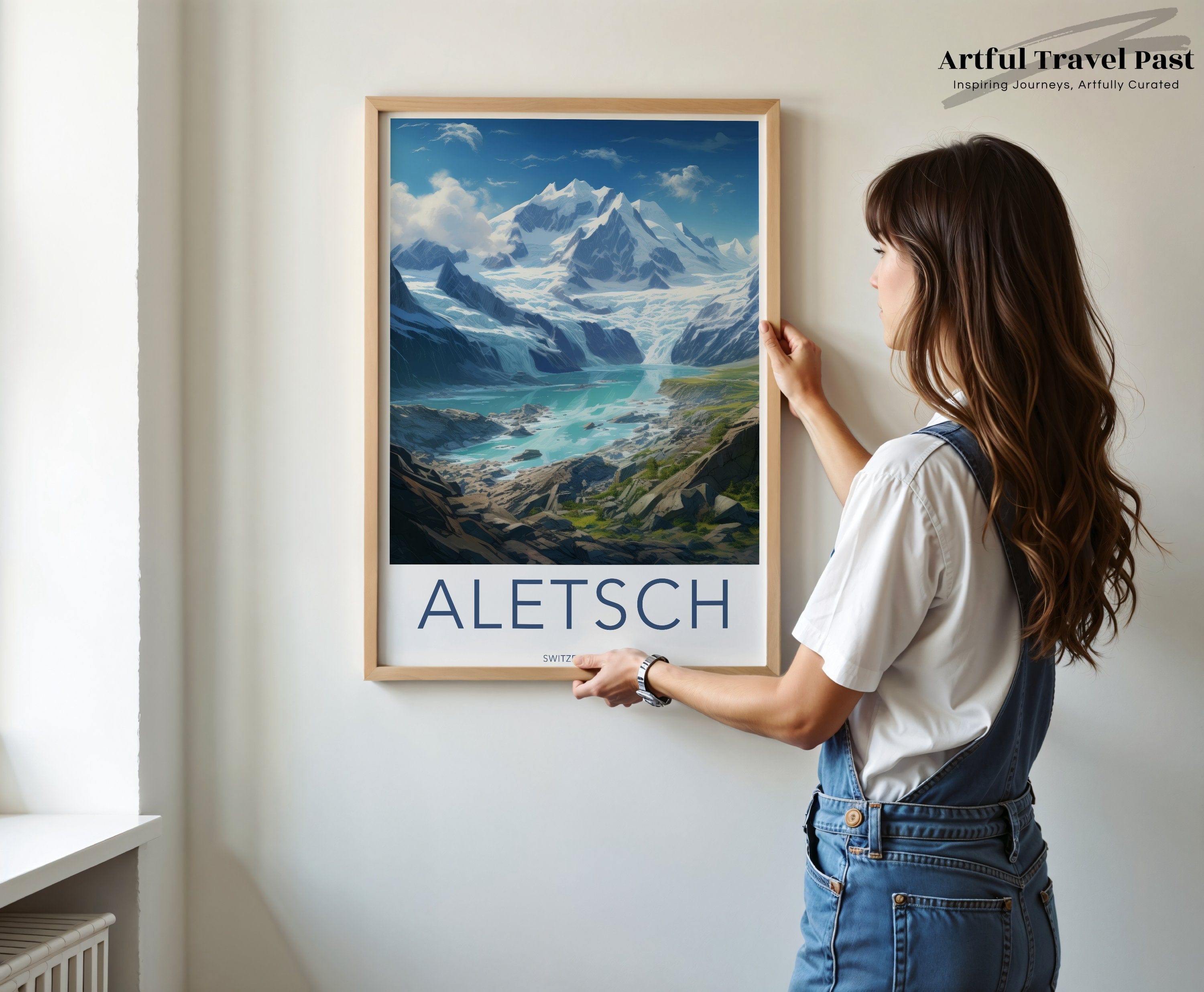 Wall Art Aletsch Glacier Poster | Switzerland Wall Art | Europe Decor