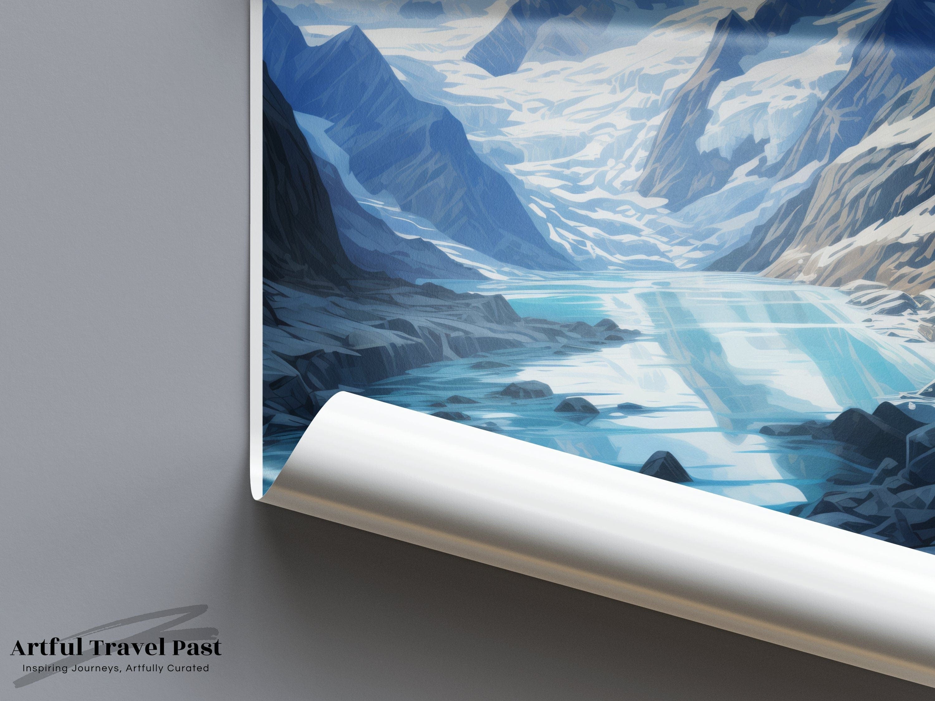 Wall Art Aletsch Glacier Poster | Switzerland Wall Art | Europe Decor