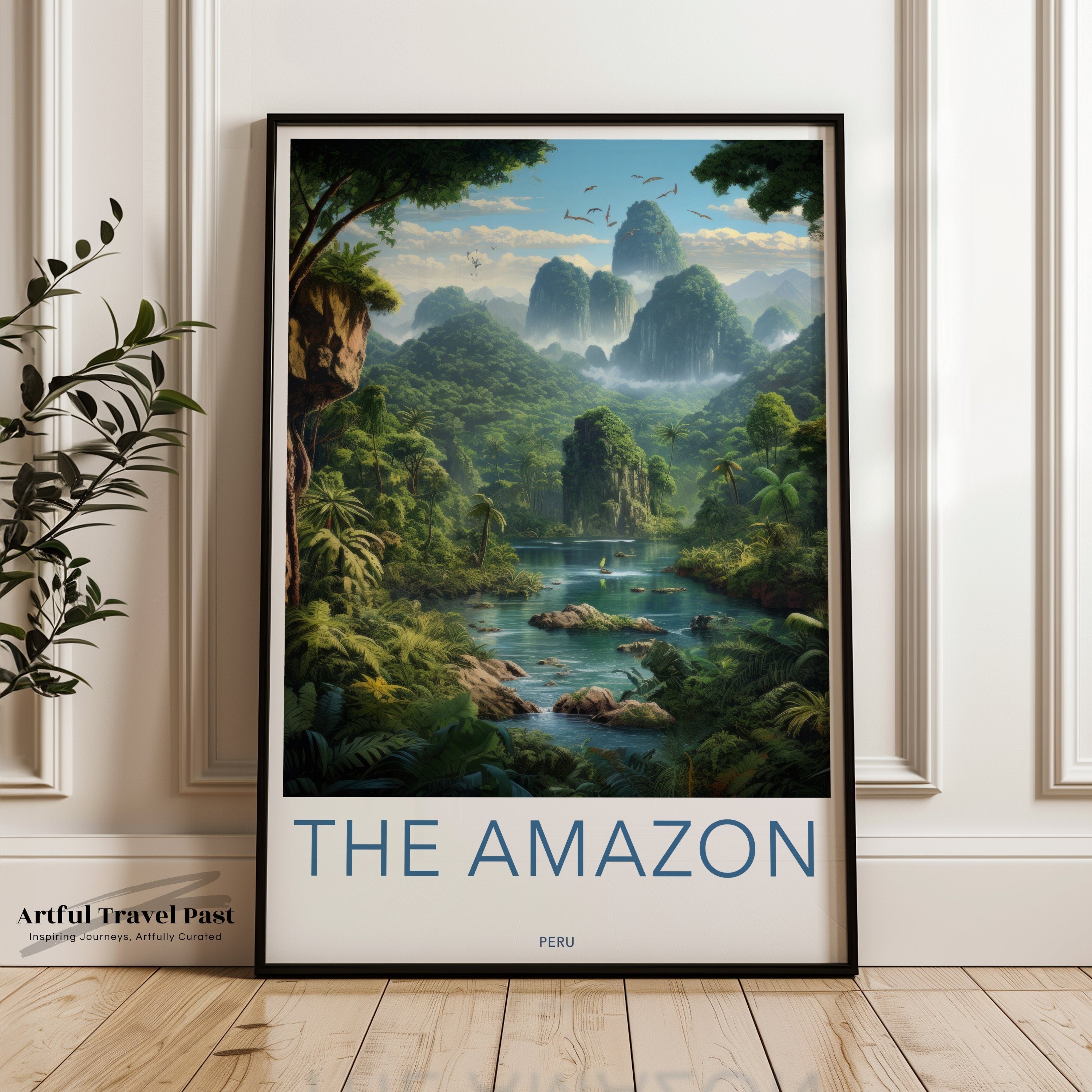 The Amazon Wall Art, Beautiful Wilderness Landscape, Nature Lover's Dream, Scenic Forest Canvas, Art for Travelers, Peru Adventure