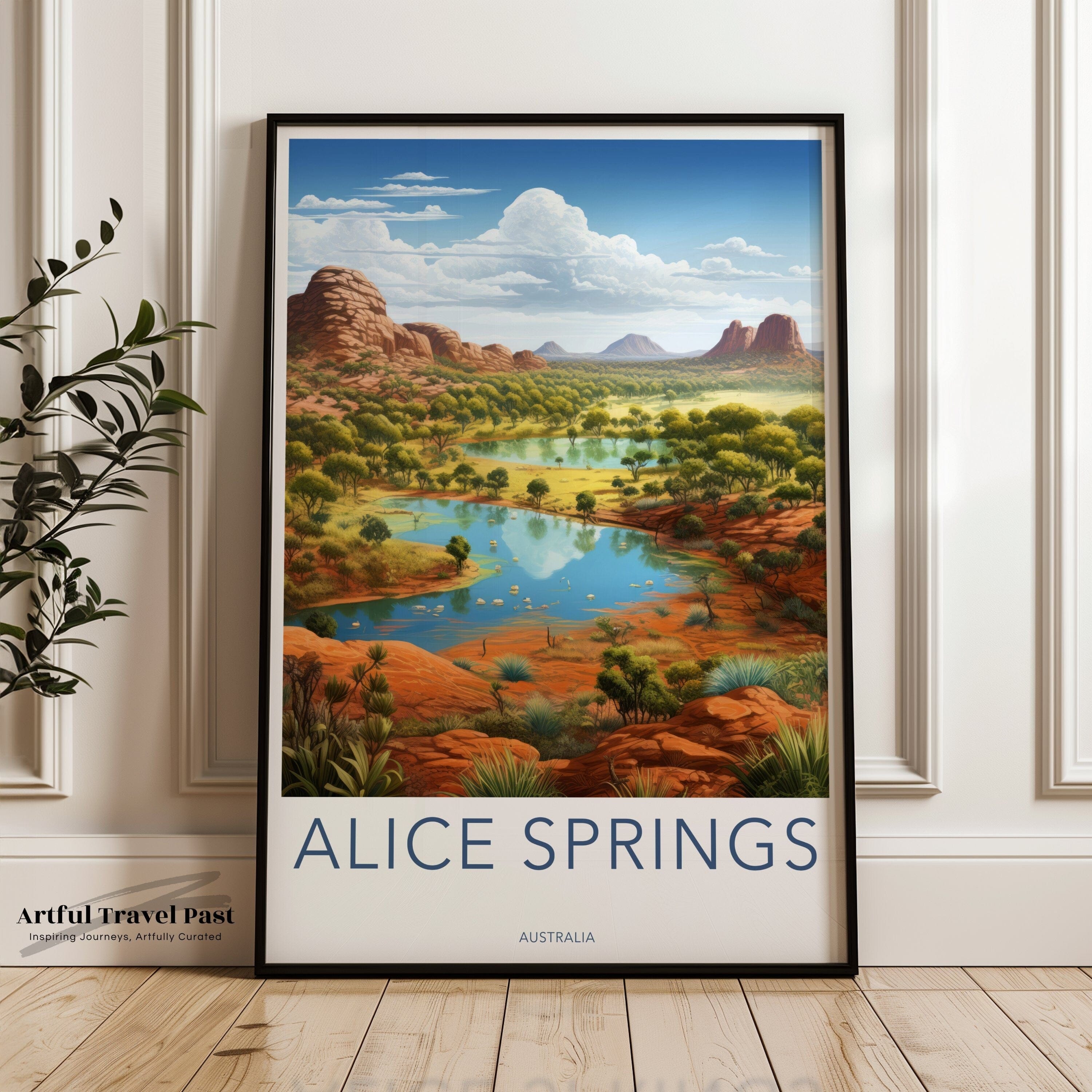 Wall Art Alice Springs Poster | Oceania Decor | Australia Wall Art