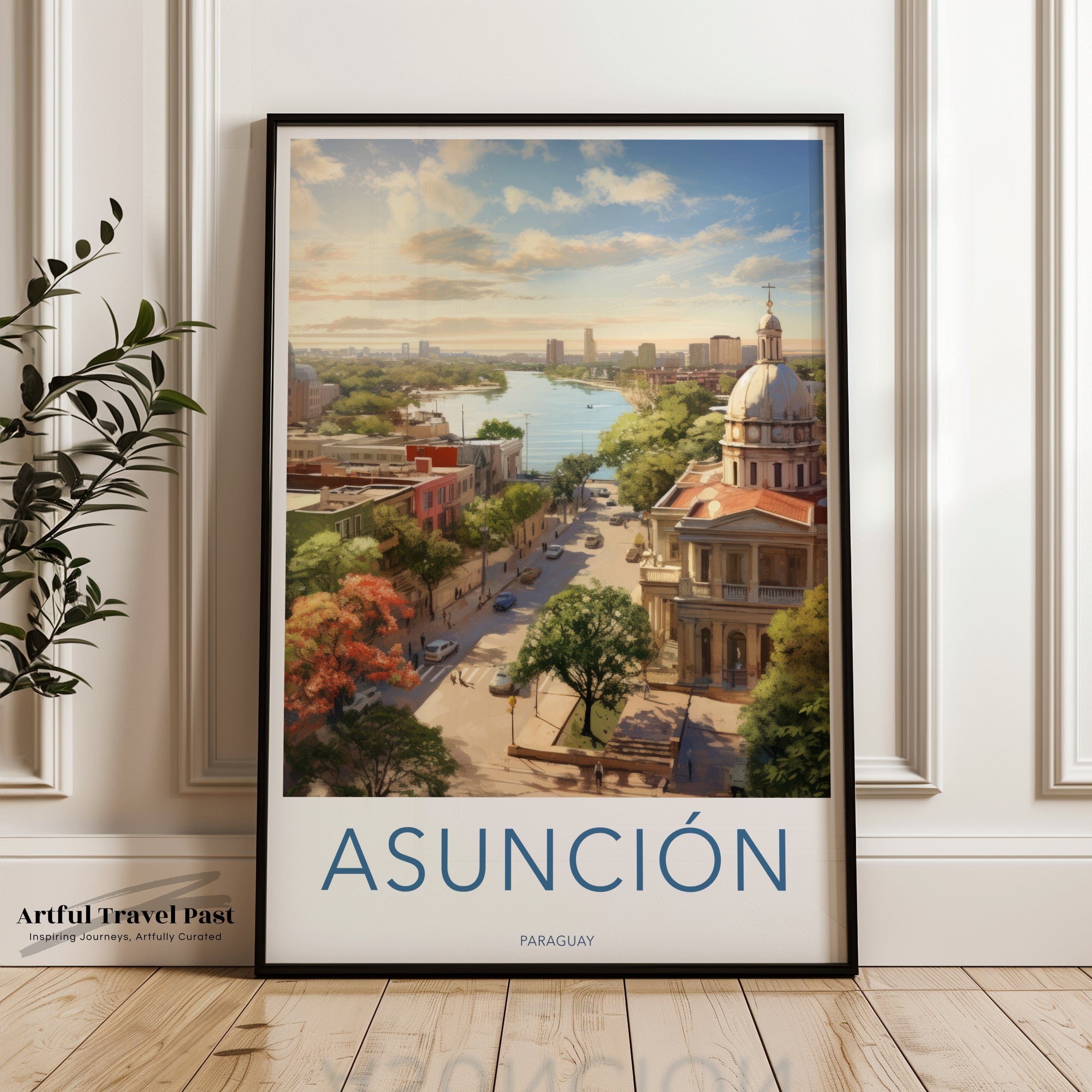 Wall Art Asunción Poster | Paraguay Wall Art | South America Decor