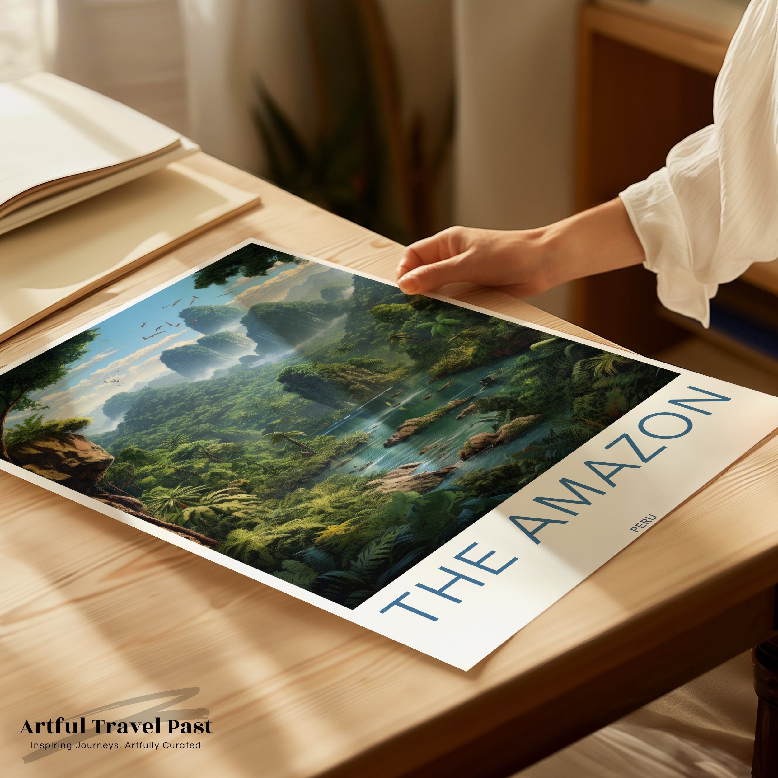 The Amazon Wall Art, Beautiful Wilderness Landscape, Nature Lover's Dream, Scenic Forest Canvas, Art for Travelers, Peru Adventure