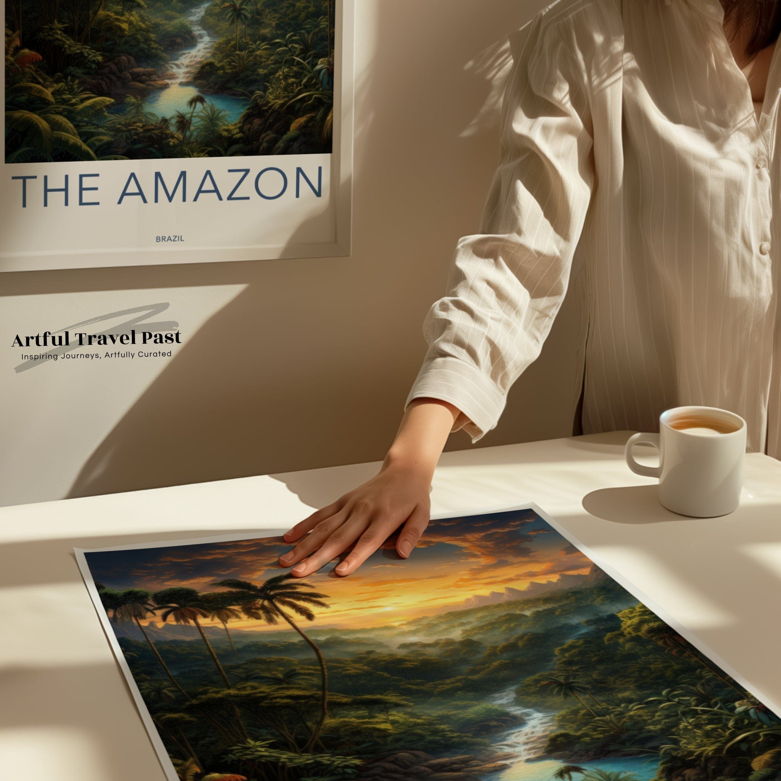 Wall Art Amazon Rainforest Poster | Jungle Sunset | Brazil Wall Art