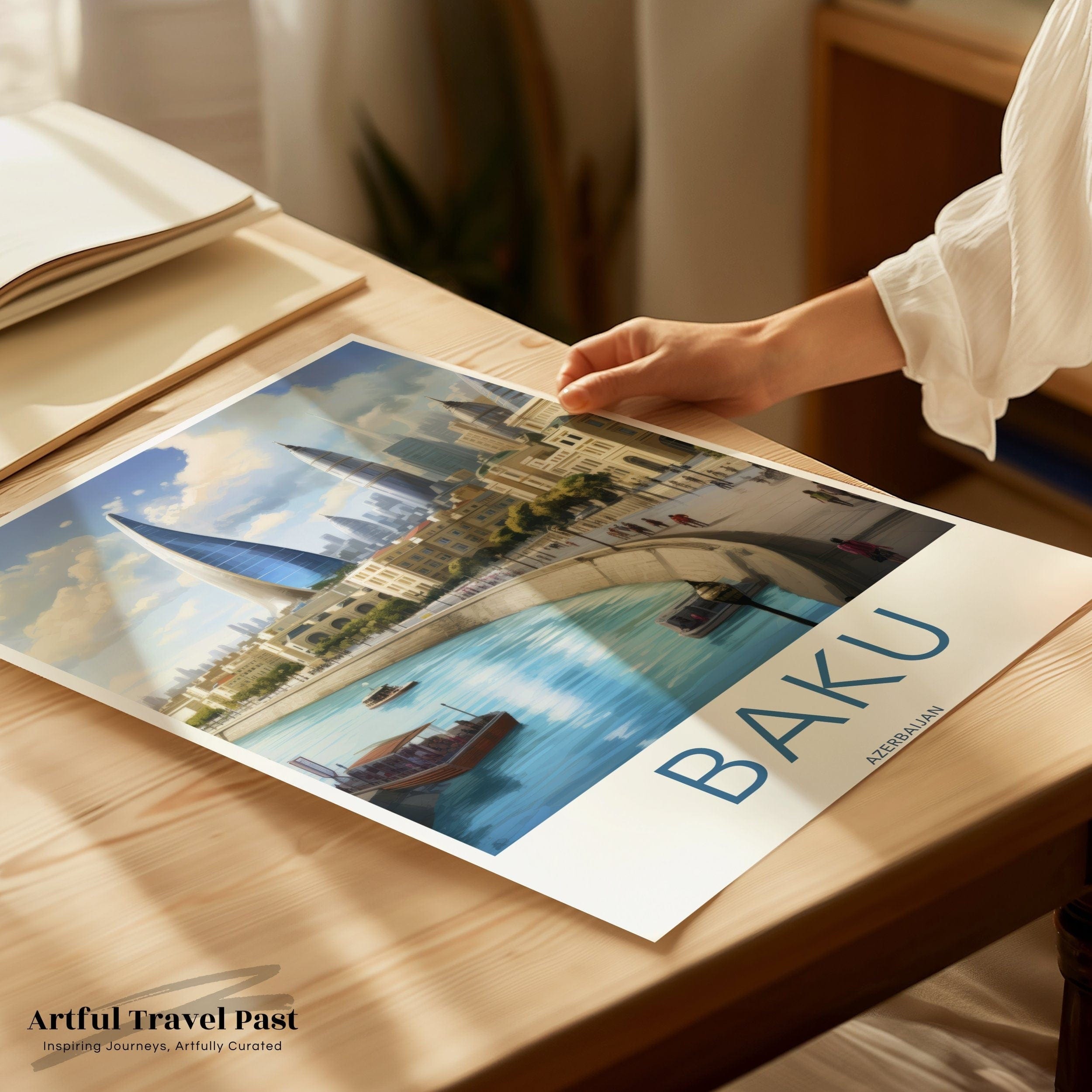 Wall Art Baku Poster | City Skyline | Azerbaijan Wall Art