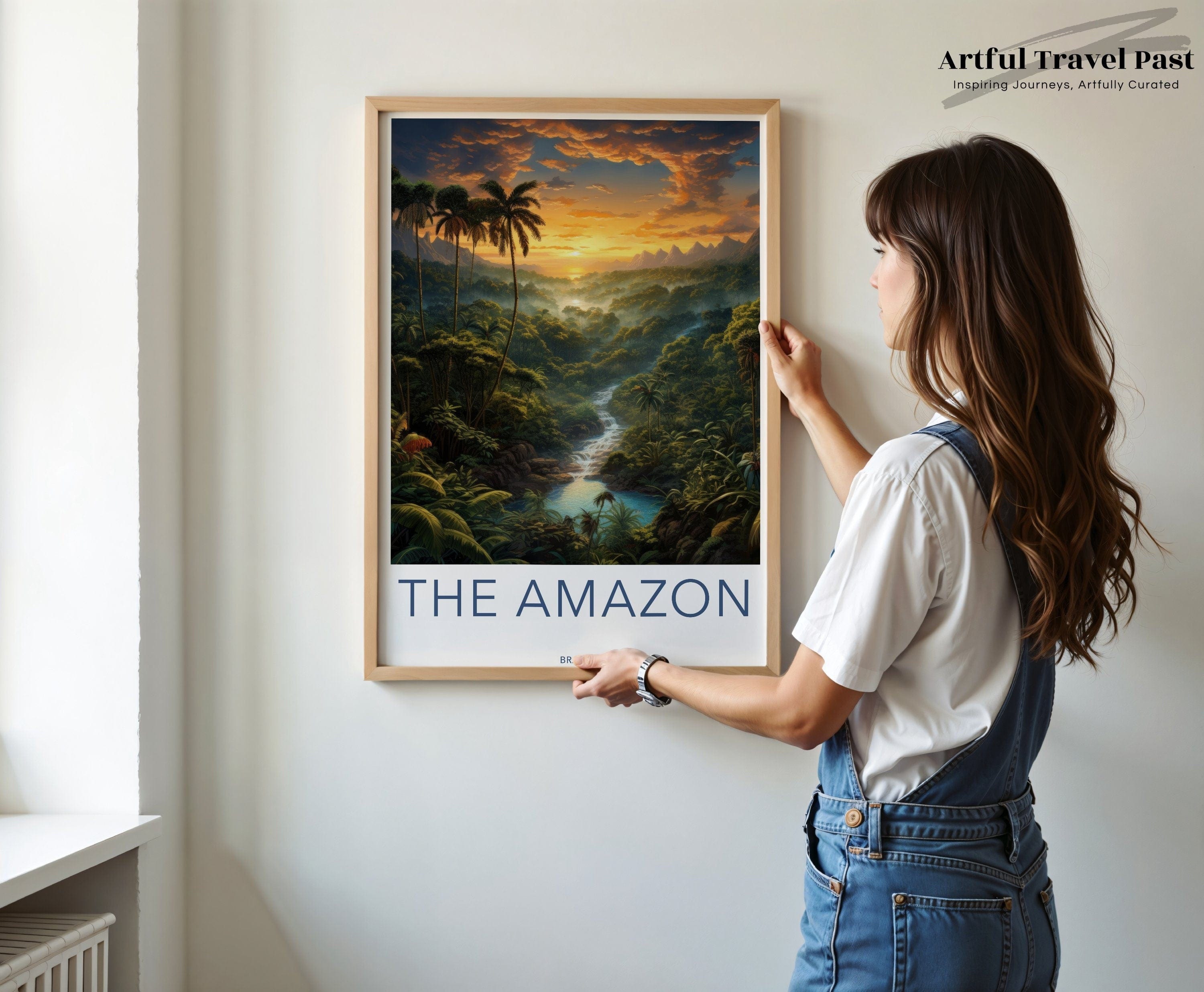 Wall Art Amazon Rainforest Poster | Jungle Sunset | Brazil Wall Art