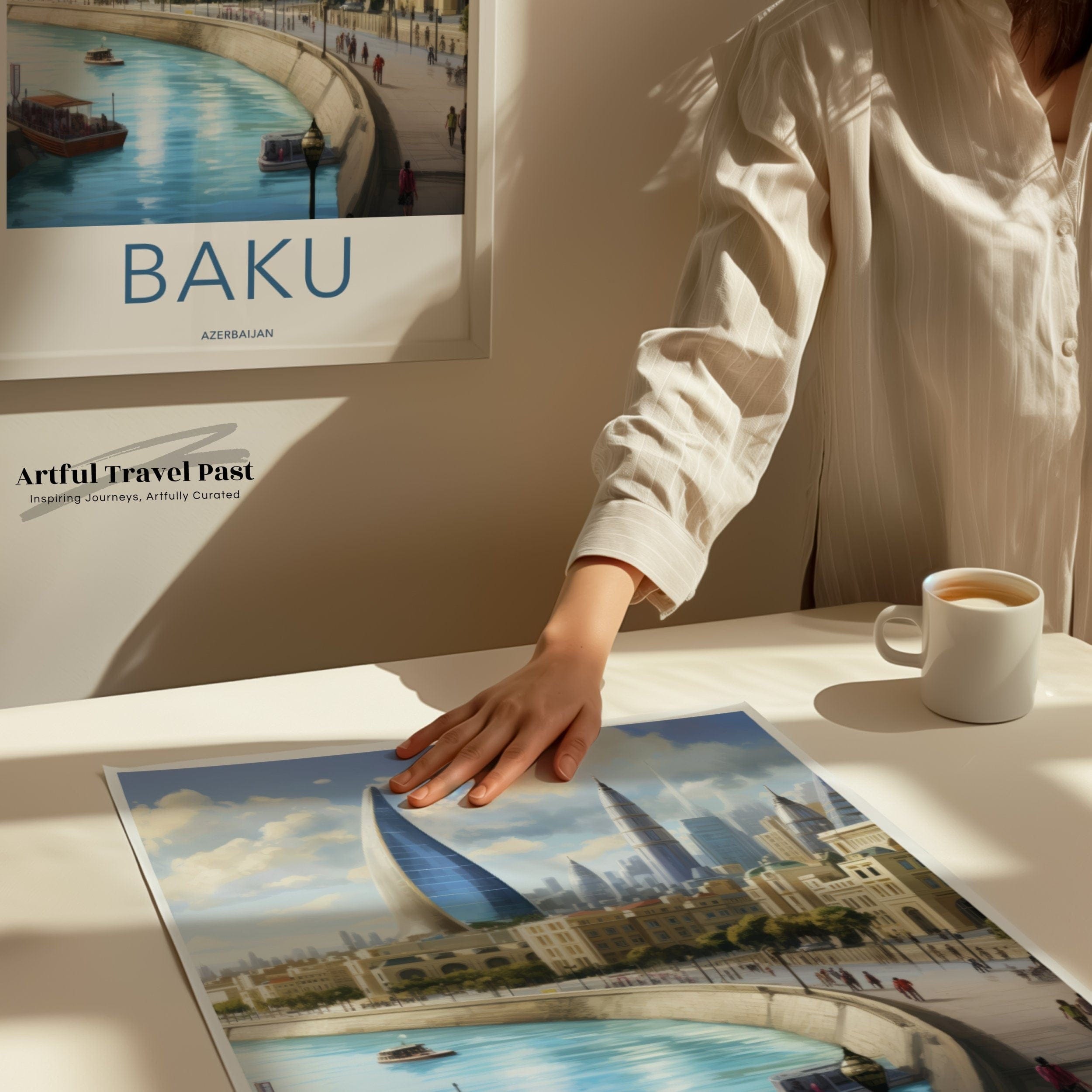 Wall Art Baku Poster | City Skyline | Azerbaijan Wall Art