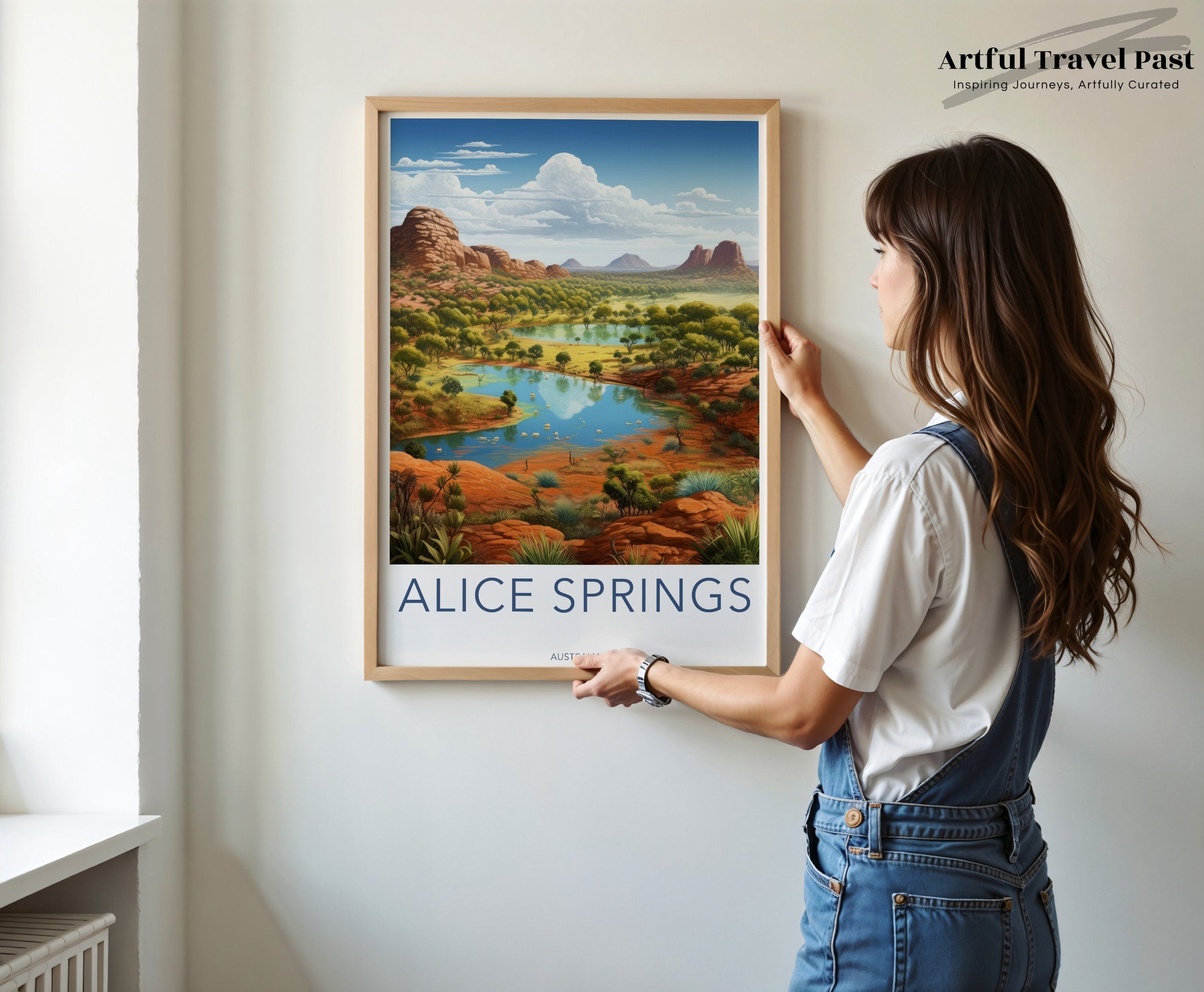 Wall Art Alice Springs Poster | Oceania Decor | Australia Wall Art