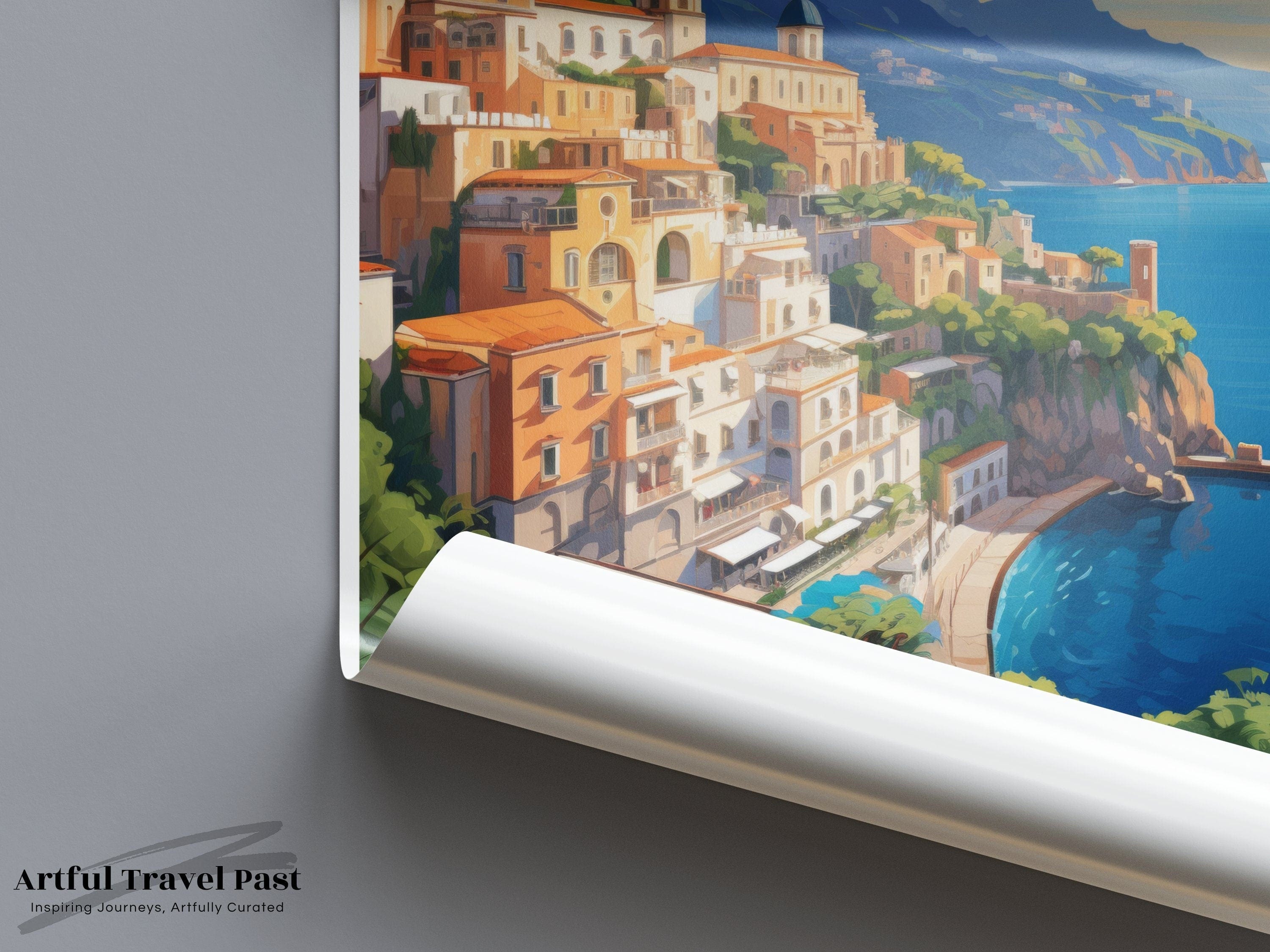 Wall Art Amalfi Coast Poster | Mediterranean Art | Italy Wall Art