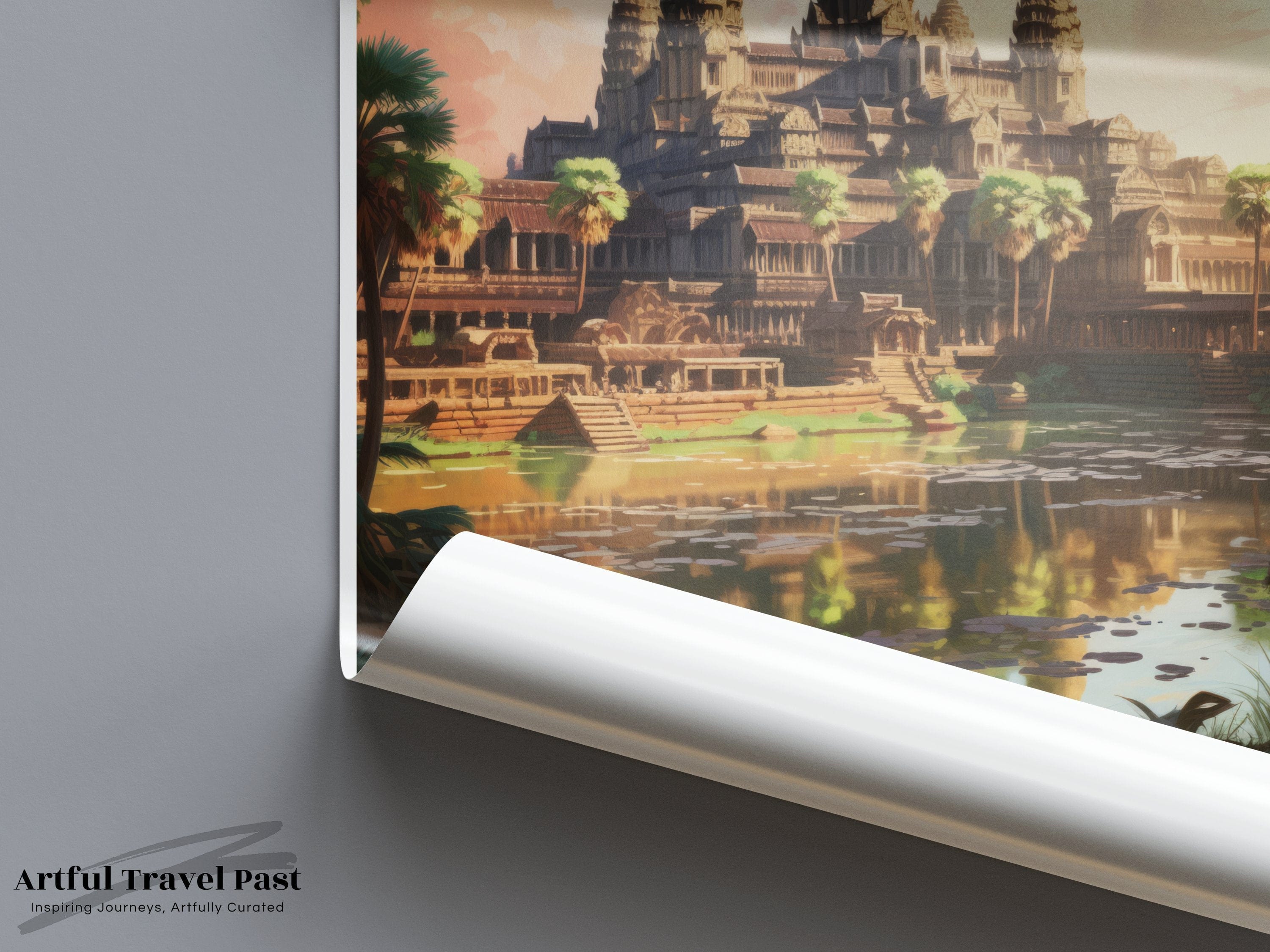 Wall Art Angkor Wat Poster | Cambodia Wall Art | Asia Decor