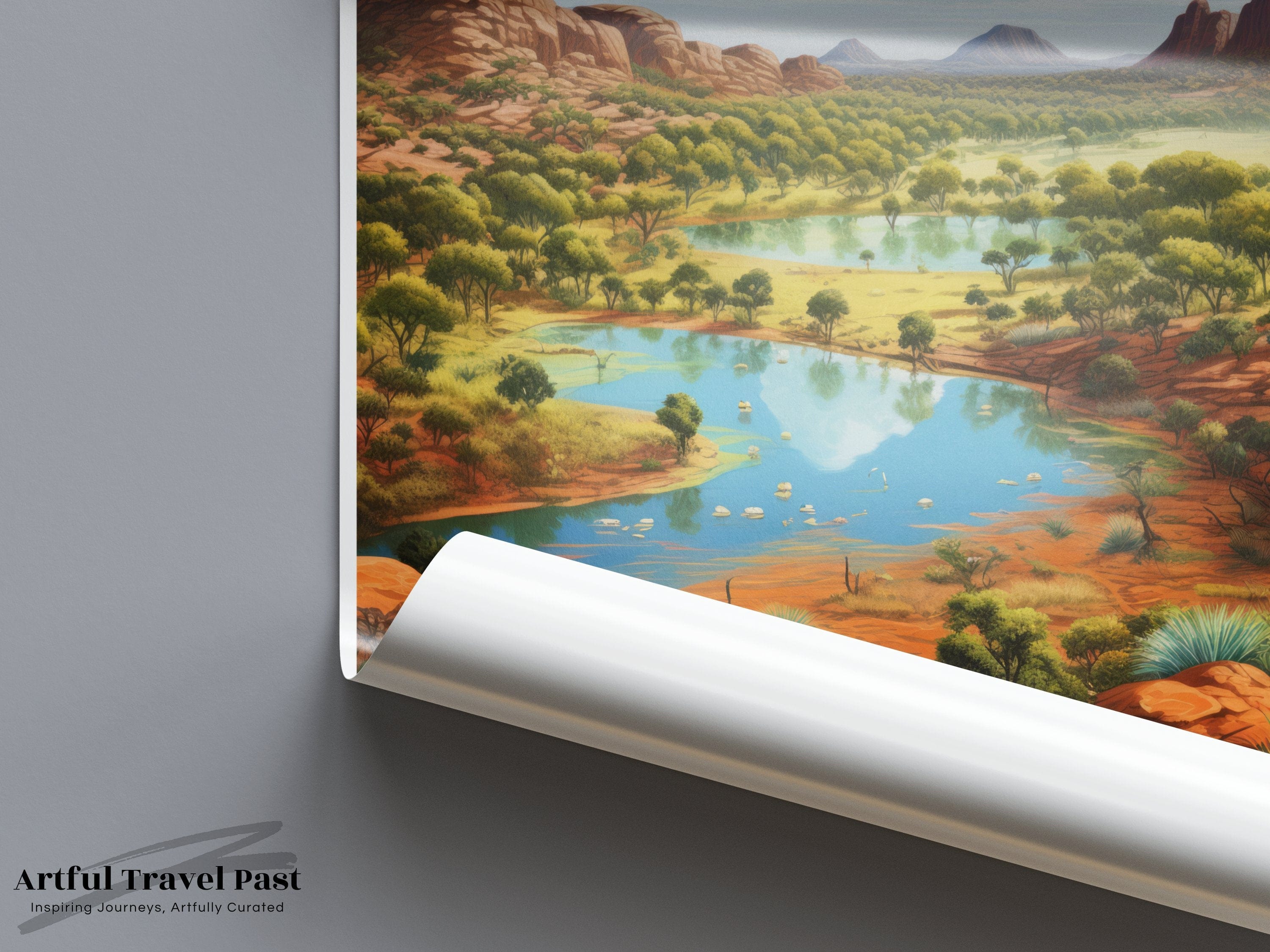 Wall Art Alice Springs Poster | Oceania Decor | Australia Wall Art