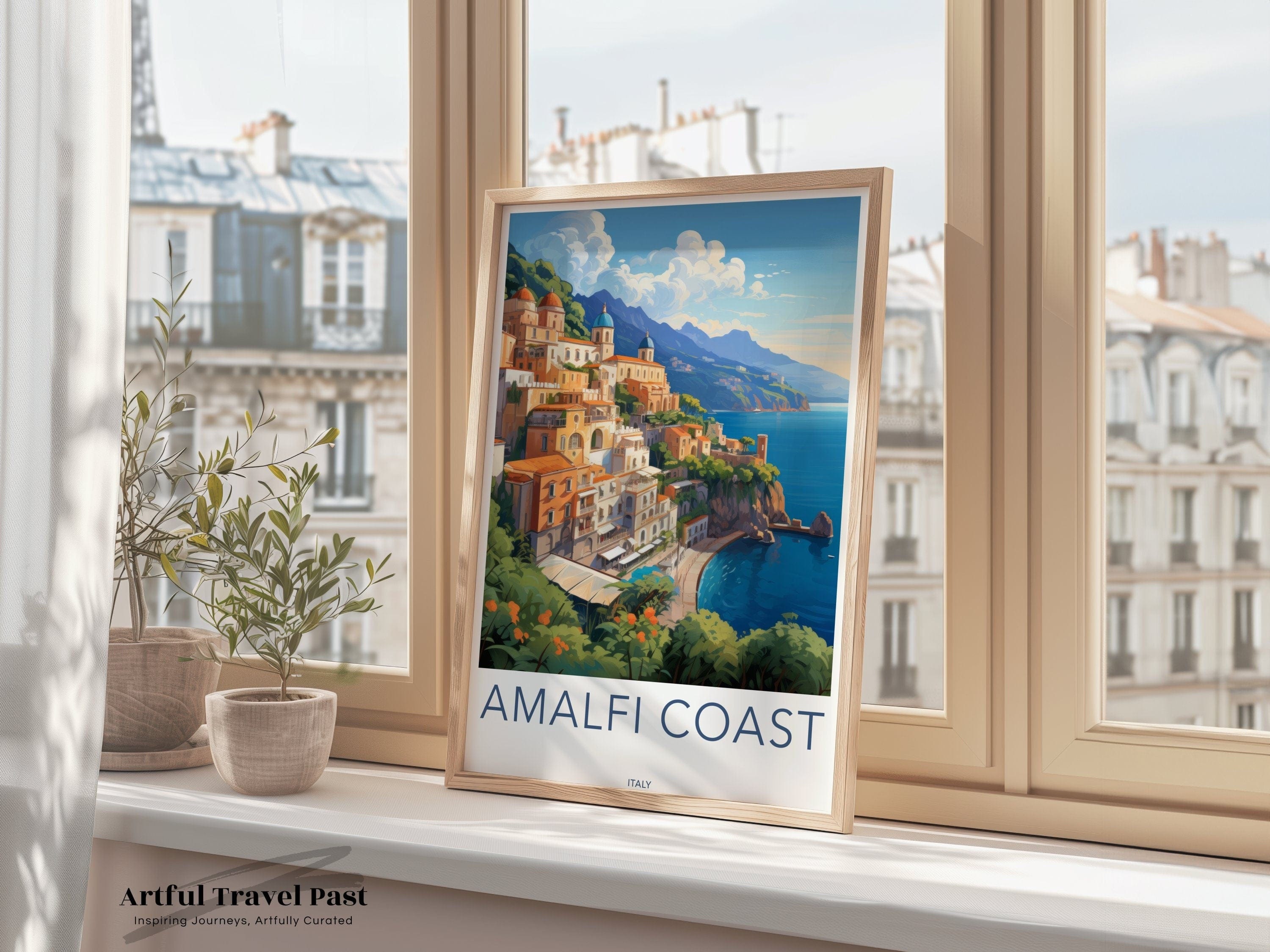 Wall Art Amalfi Coast Poster | Mediterranean Art | Italy Wall Art