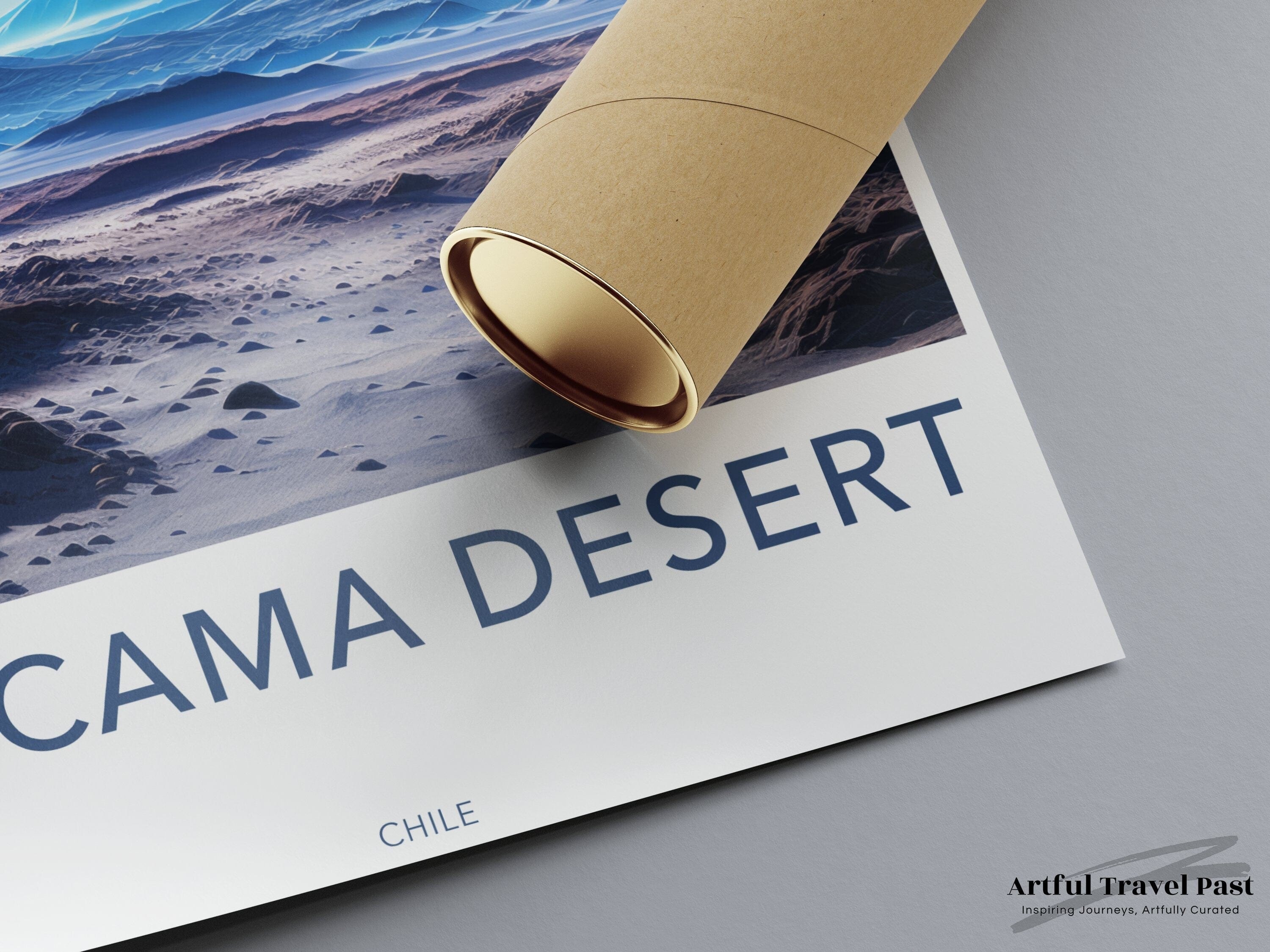 Wall Art Atacama Poster | Moonlit Desert Landscape | Chile Wall Art