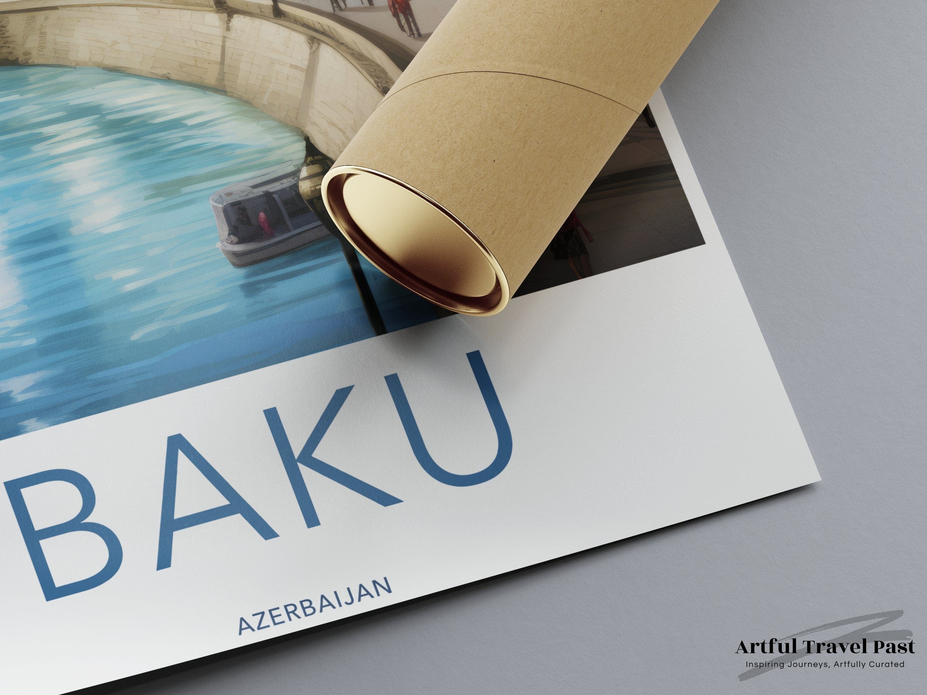 Wall Art Baku Poster | City Skyline | Azerbaijan Wall Art