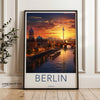 Wall Art Berlin Sunset Poster | Germany Wall Art | Europe Decor