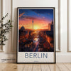 Wall Art Berlin Sunset Poster | Germany Wall Art | Europe Decor