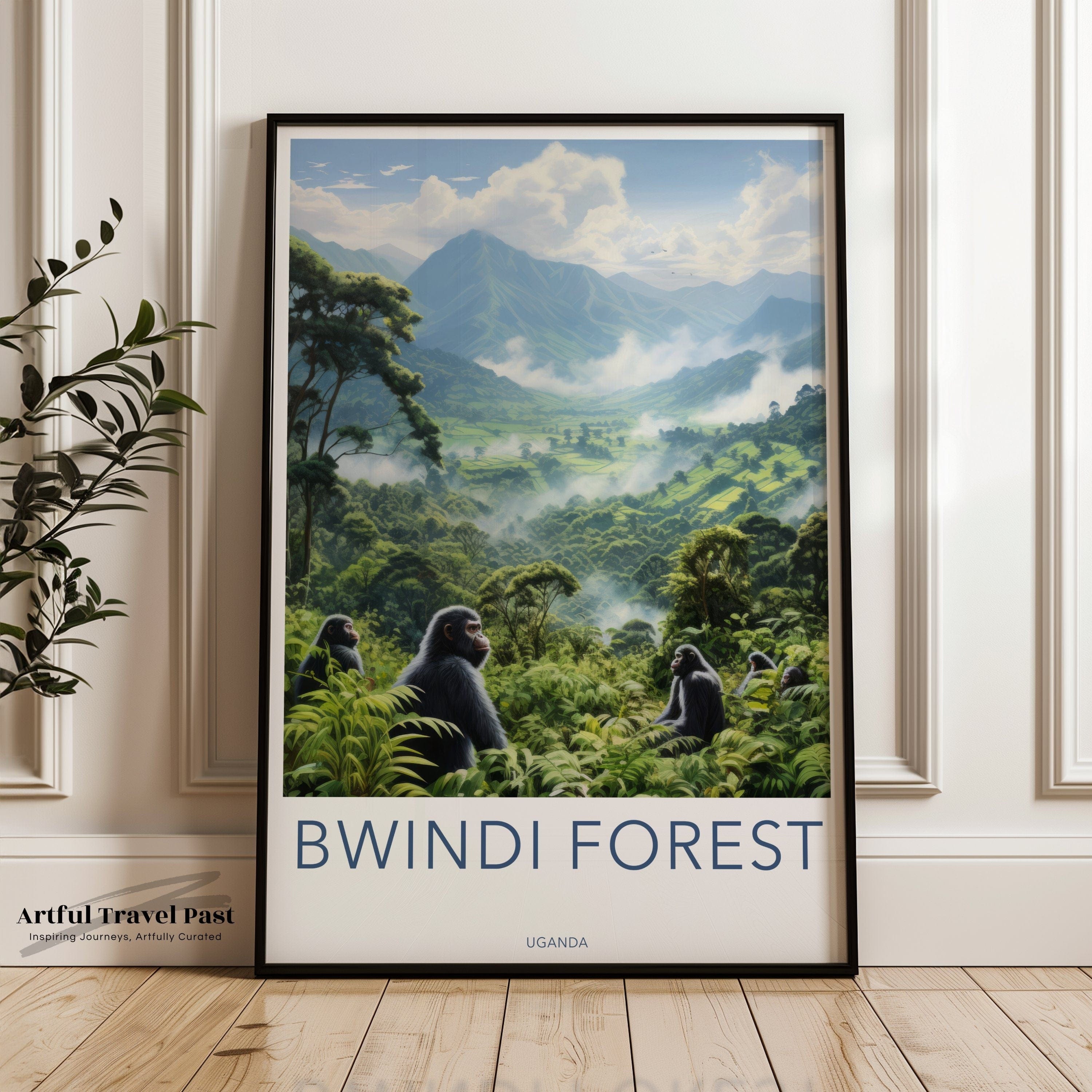 Wall Art Bwindi Forest Poster | Jungle Landscape | Uganda Wall Art