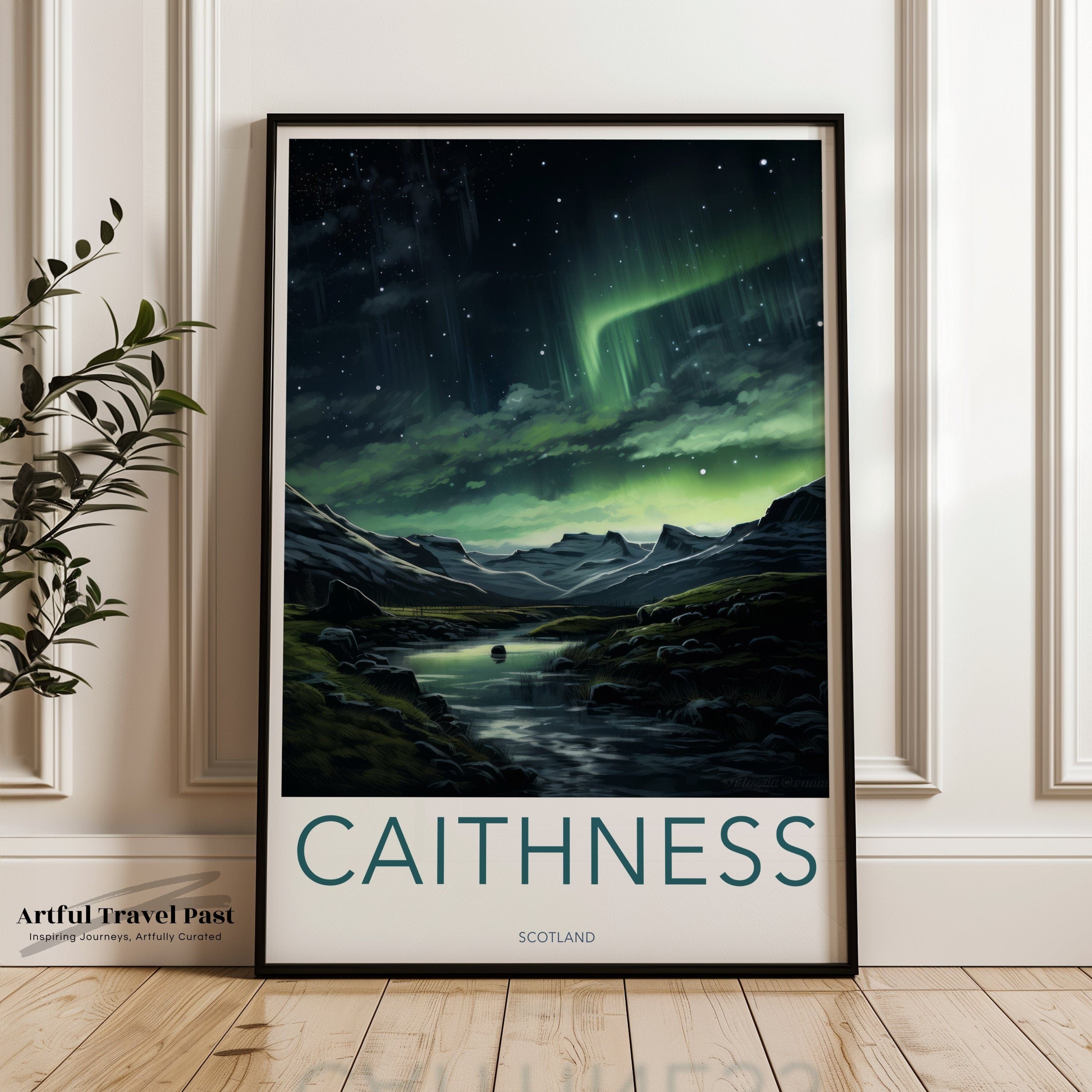 Wall Art Caithness Poster | Scottish Auroras | Scotland Wall Art