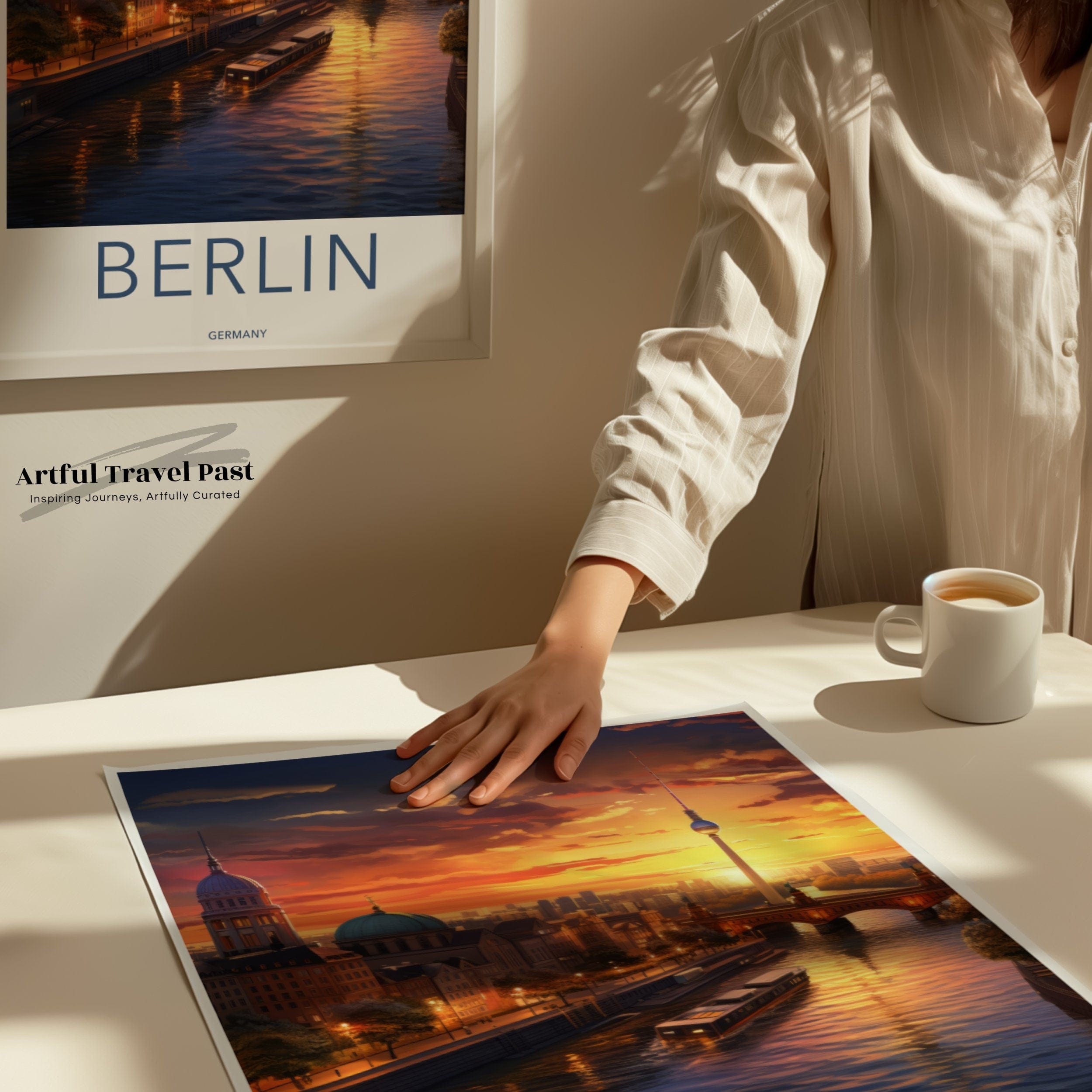 Wall Art Berlin Sunset Poster | Germany Wall Art | Europe Decor