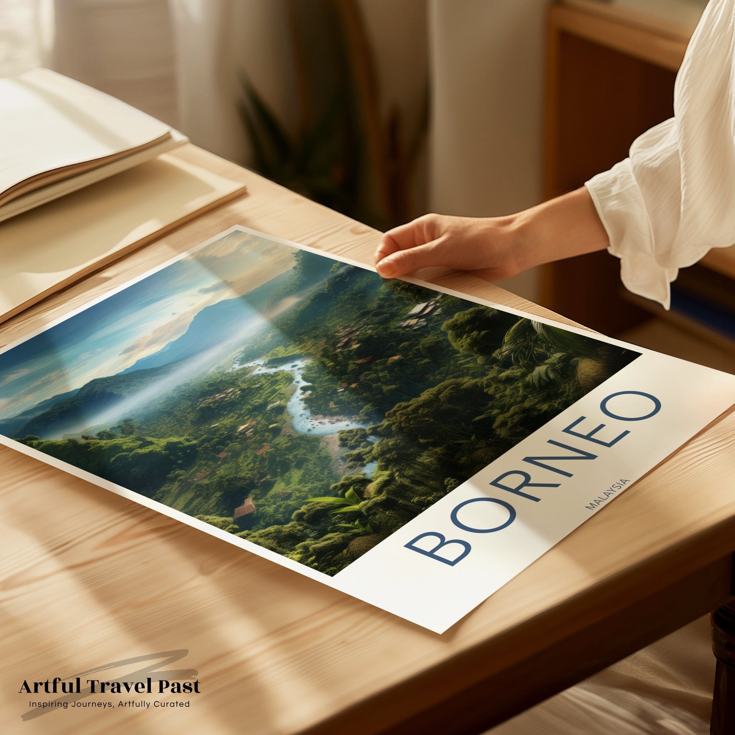 Wall Art Borneo Poster | Tropcial Rainforest Valley | Malaysia Wall Art