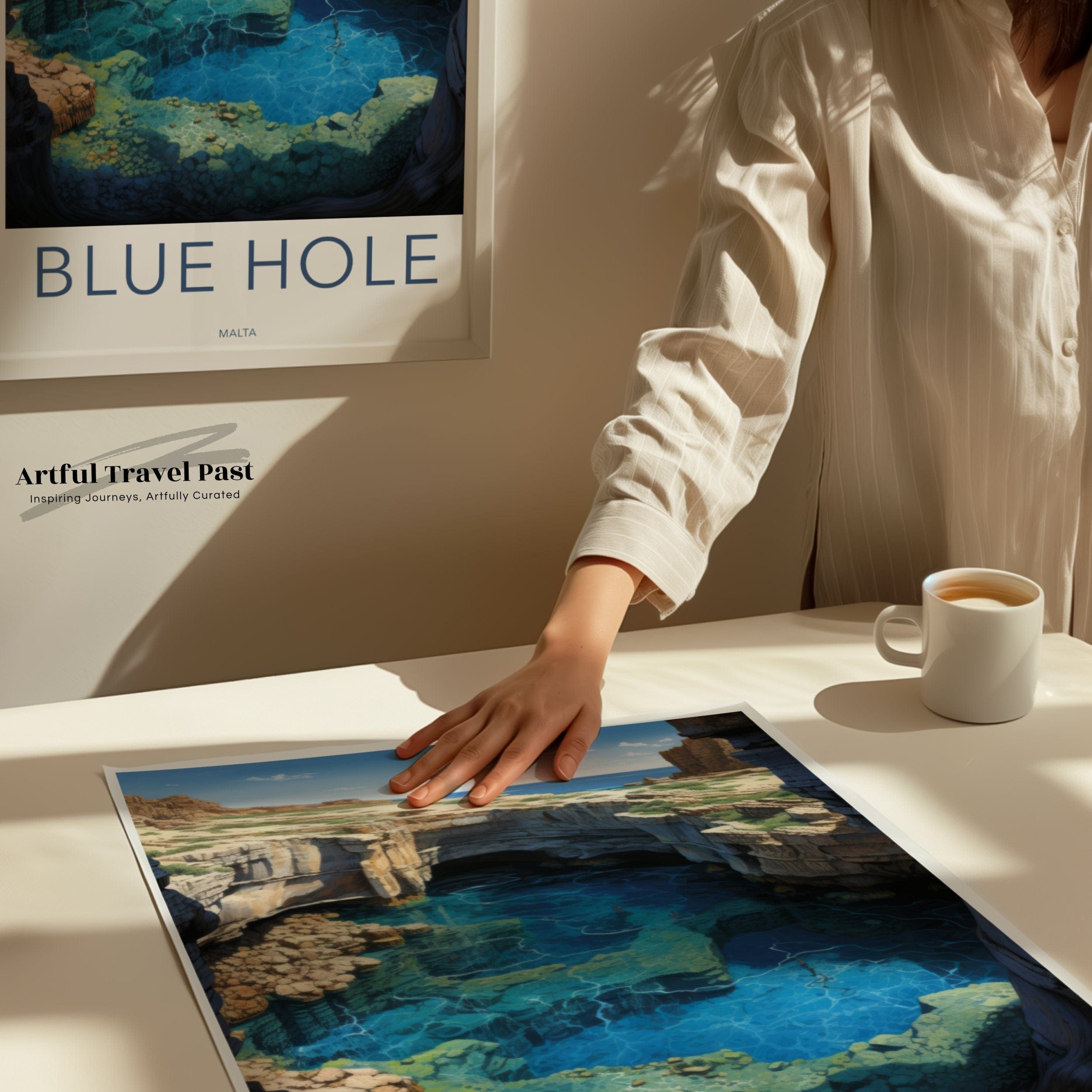 Wall Art Blue Hole Poster | Dwejra Cave | Malta Wall Art