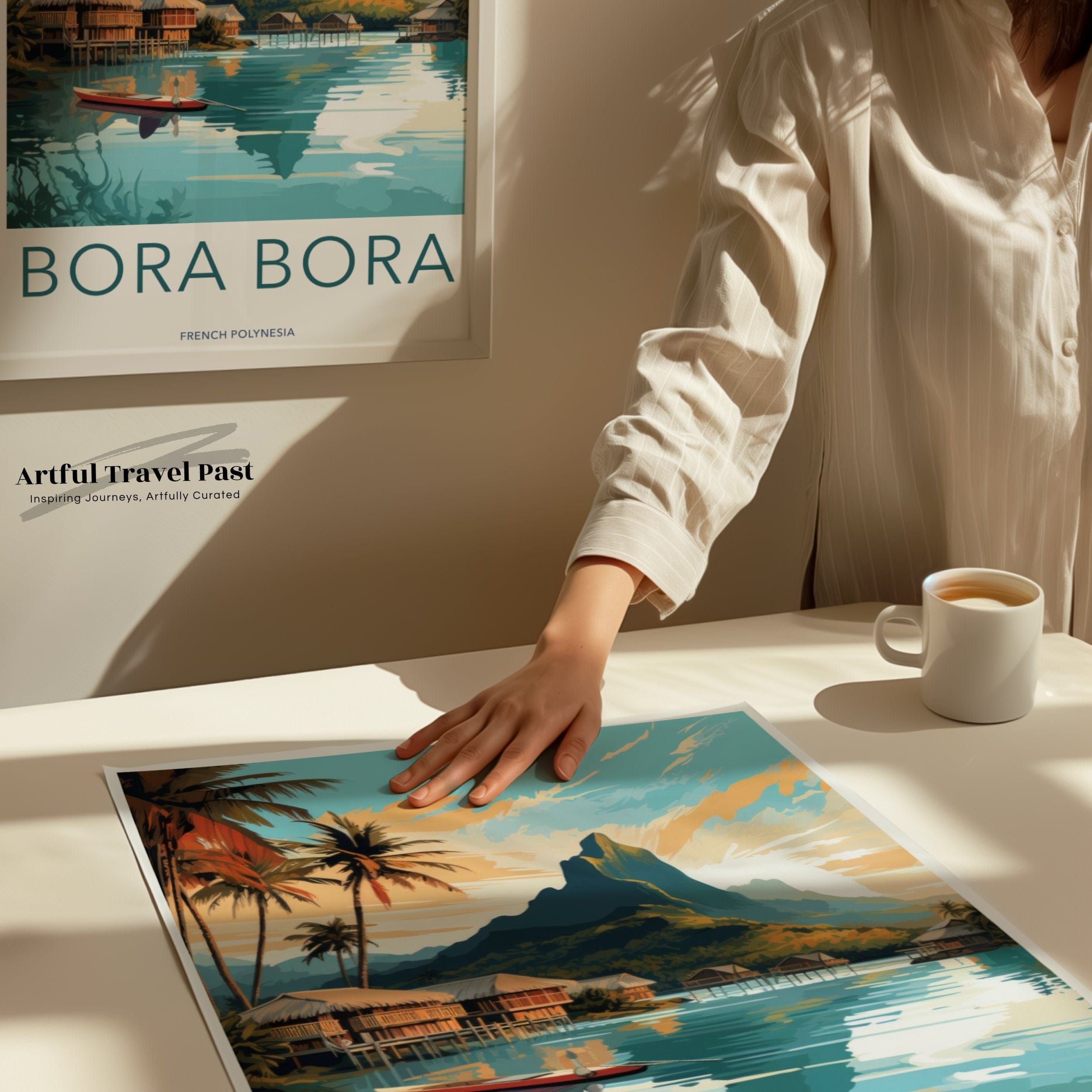 Wall Art Bora Bora Poster | French Polynesia Wall Art | South Pacific Decor