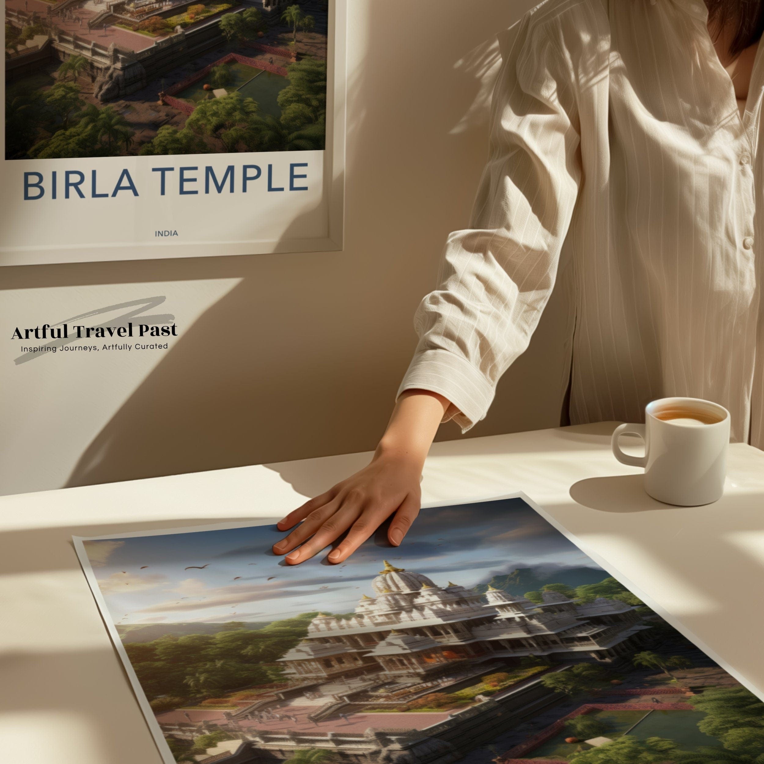 Wall Art Birla Temple Poster | India Wall Art | South Asia Decor