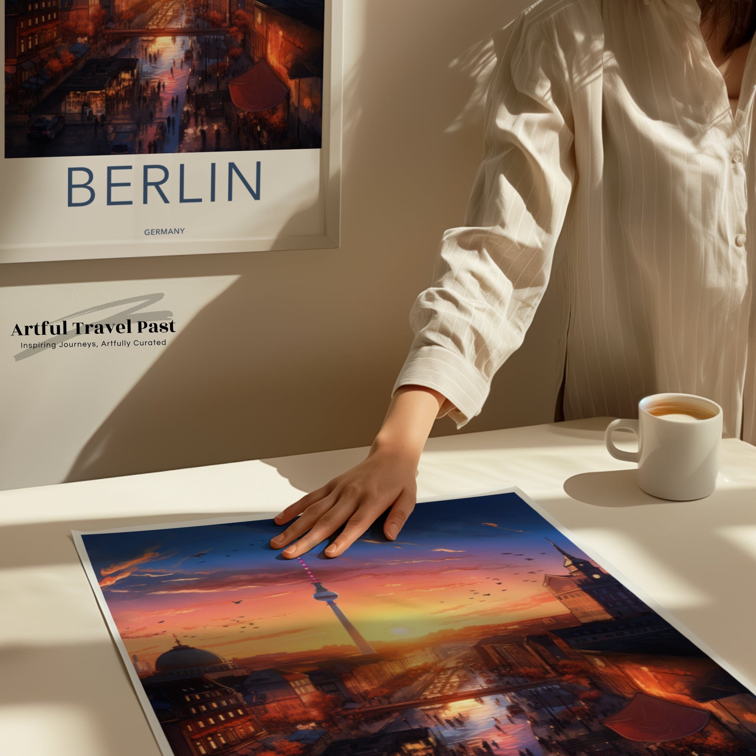 Wall Art Berlin Sunset Poster | Germany Wall Art | Europe Decor