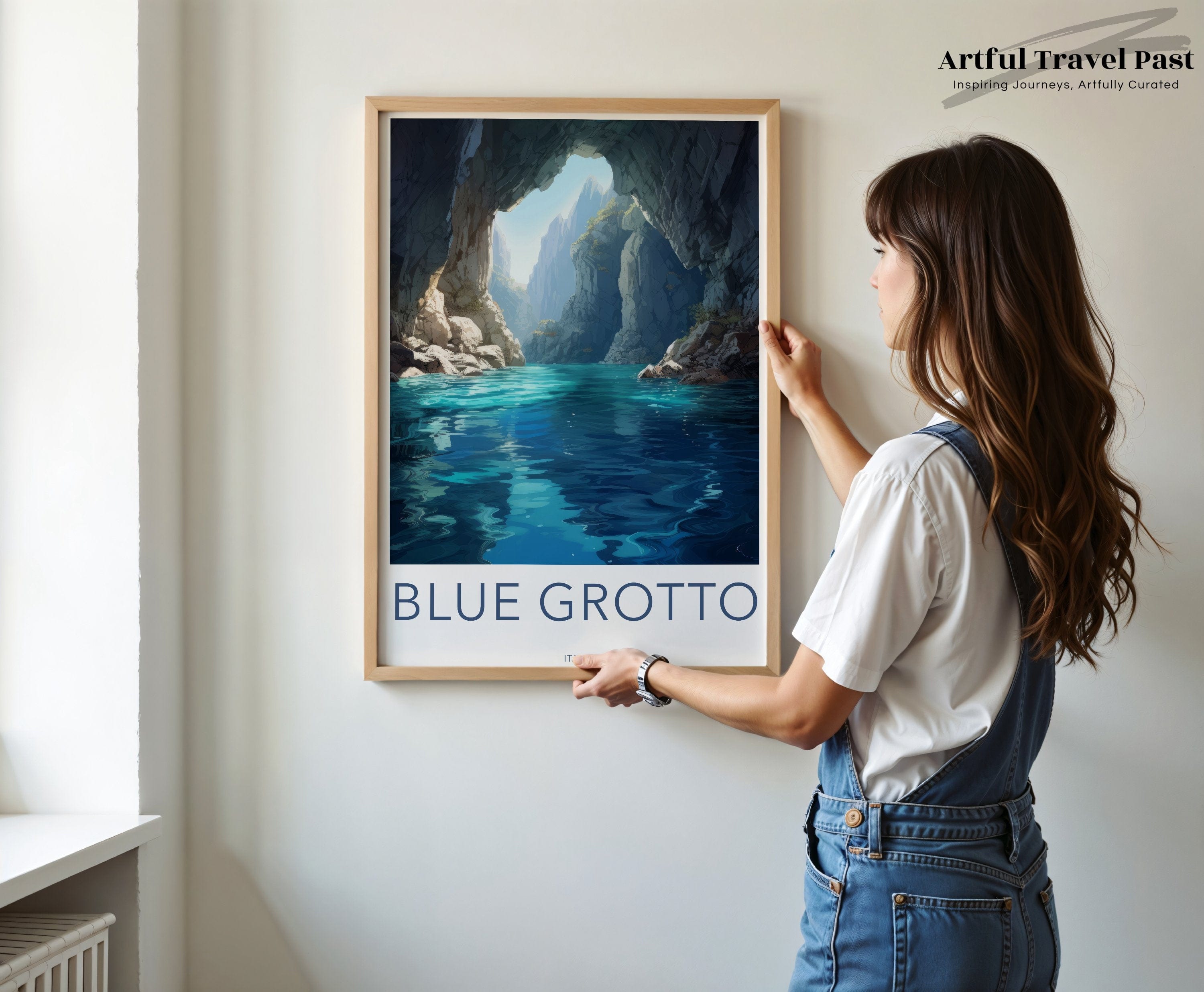 Wall Art Blue Grotto Poster | Italy Wall Art | Europe Decor