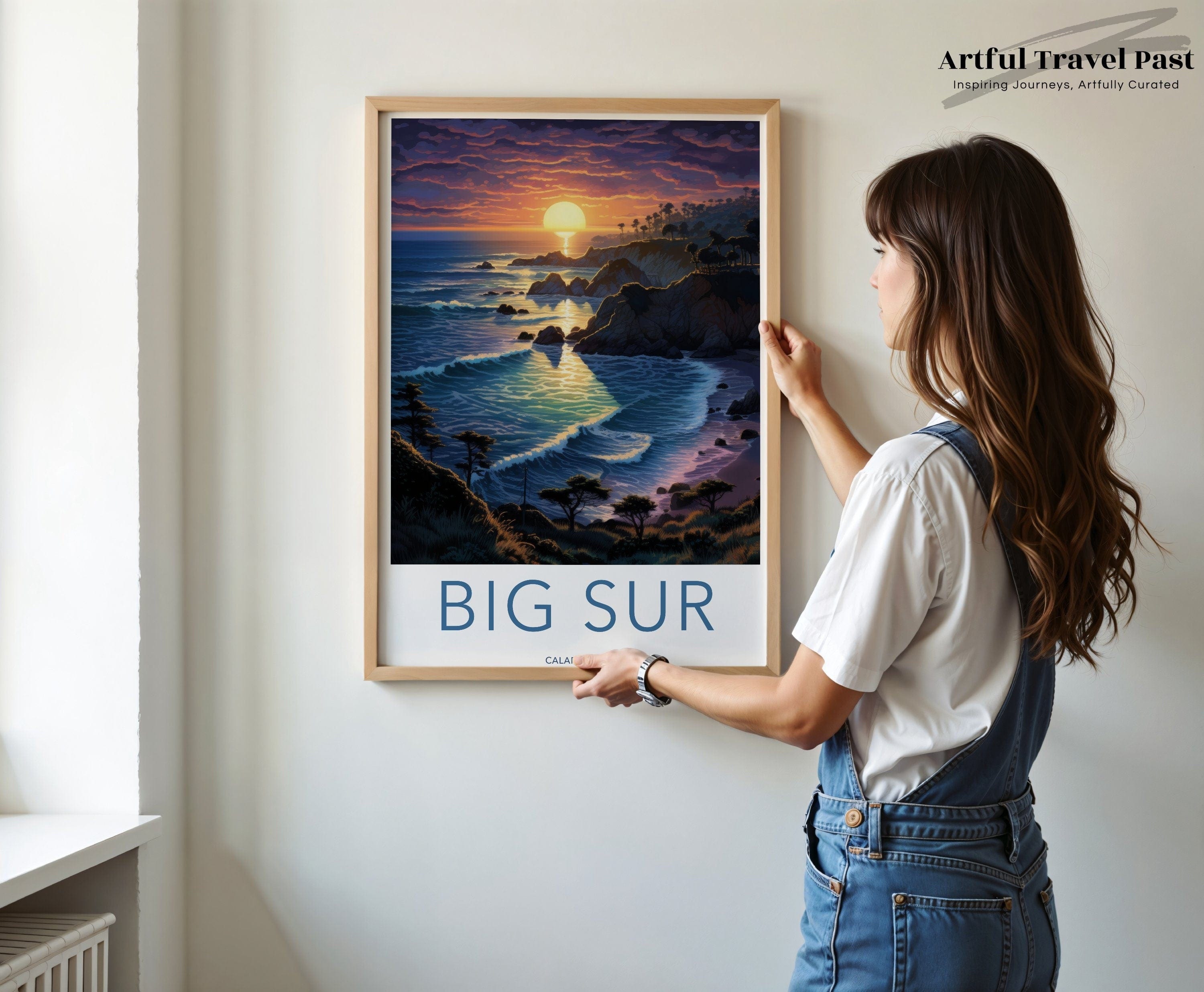 Wall Art Big Sur Poster | Californian Sunset Wall Art | USA Decor