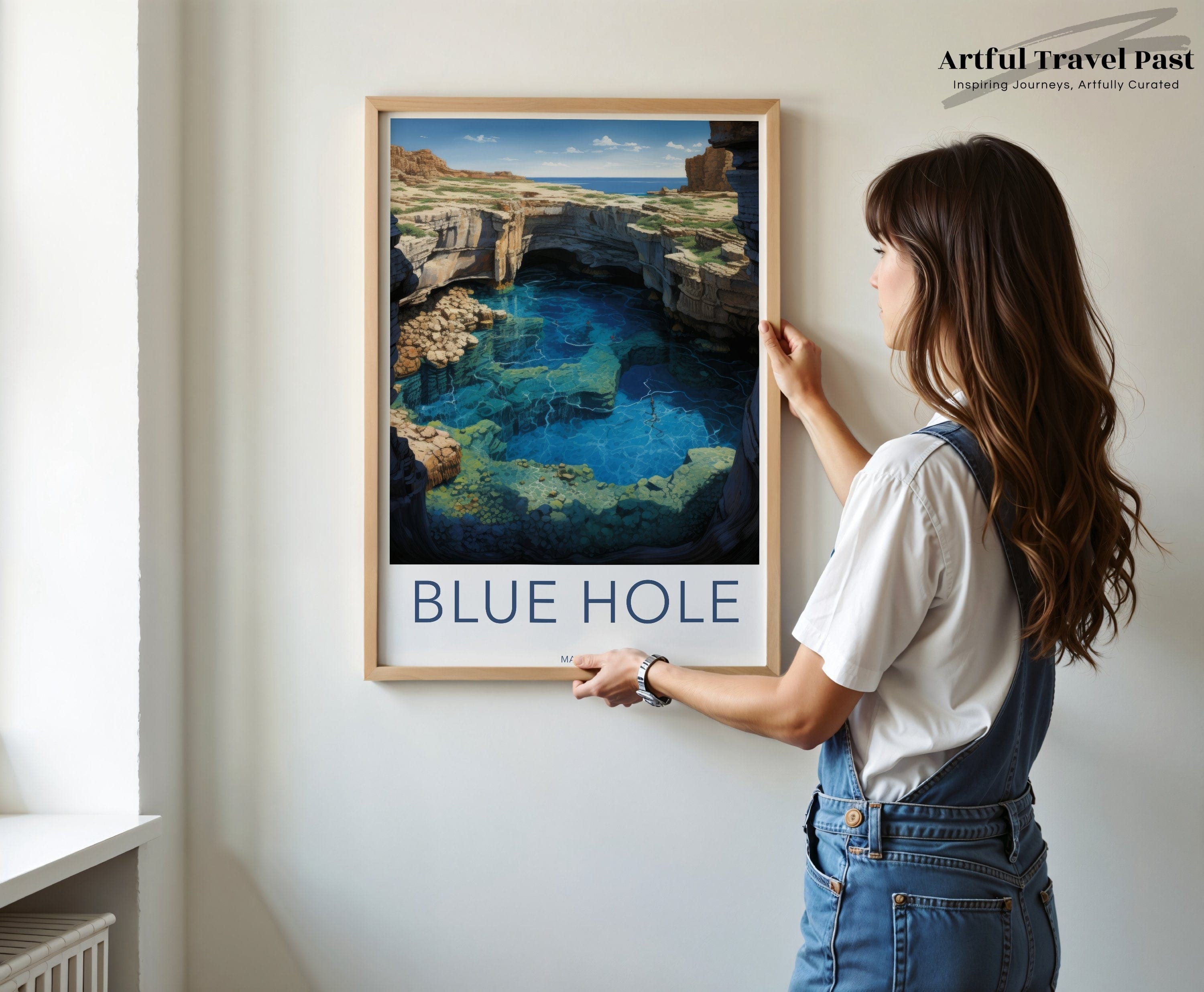 Wall Art Blue Hole Poster | Dwejra Cave | Malta Wall Art