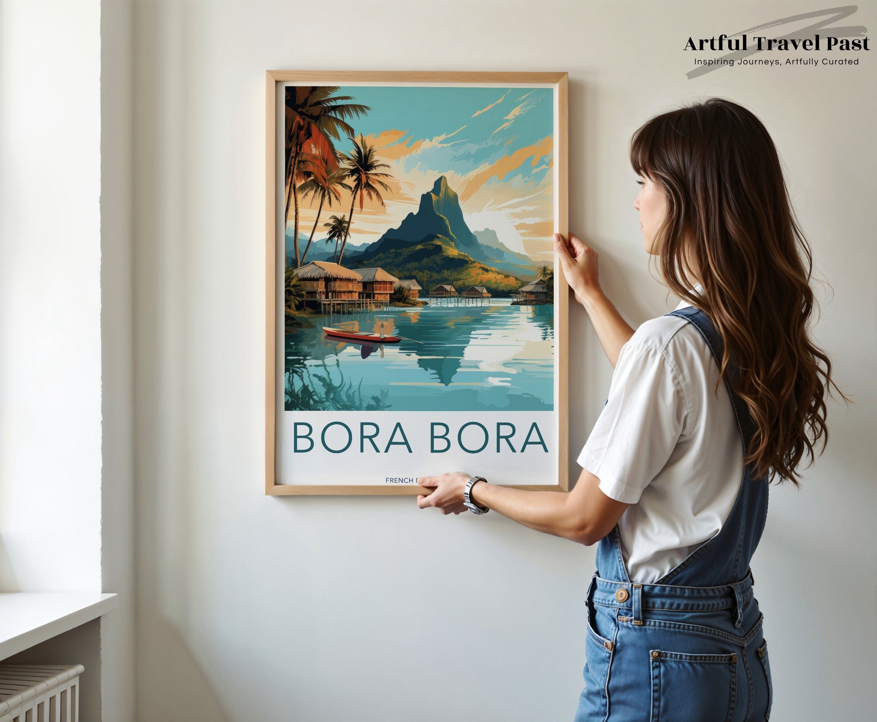 Wall Art Bora Bora Poster | French Polynesia Wall Art | South Pacific Decor