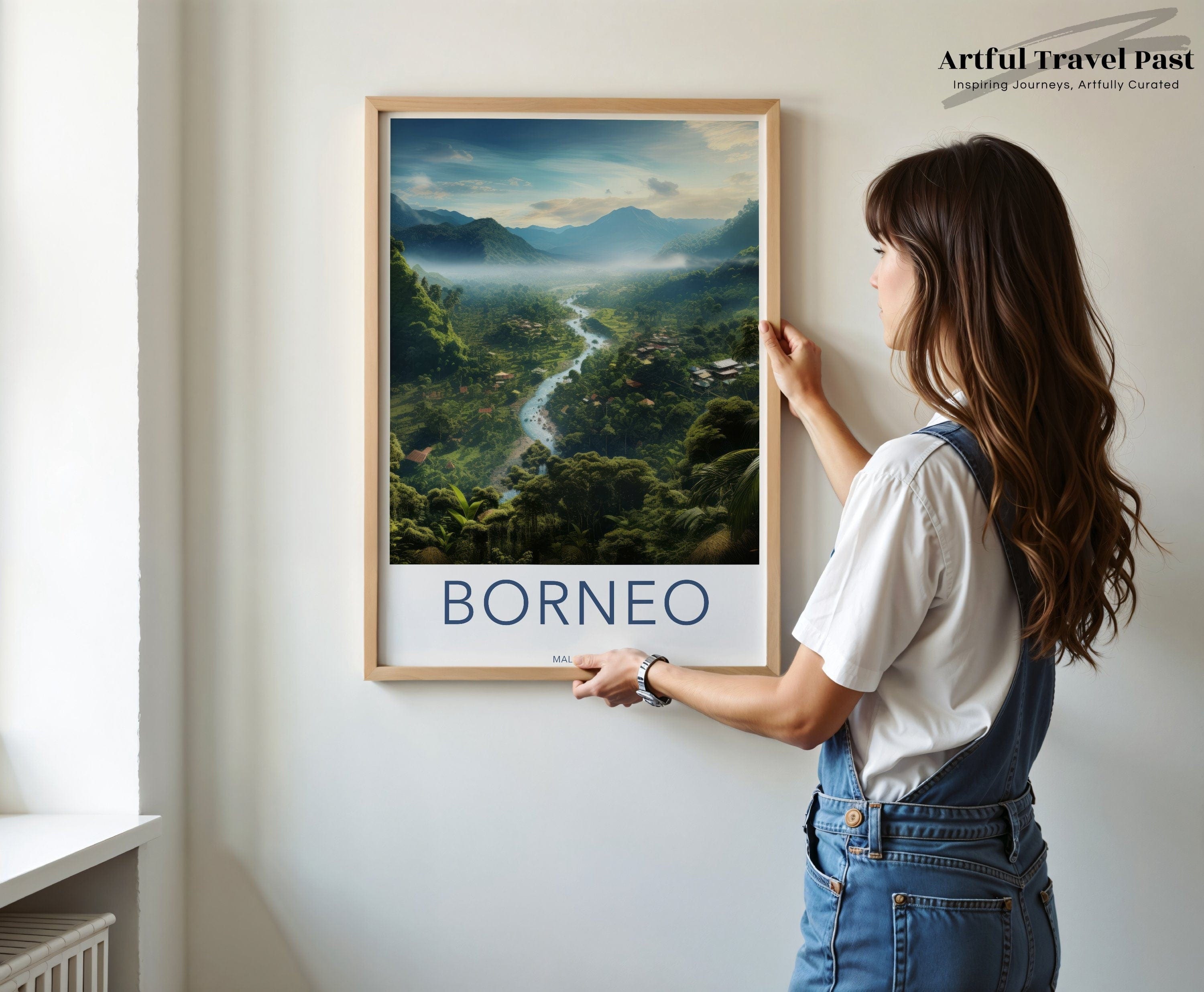 Wall Art Borneo Poster | Tropcial Rainforest Valley | Malaysia Wall Art