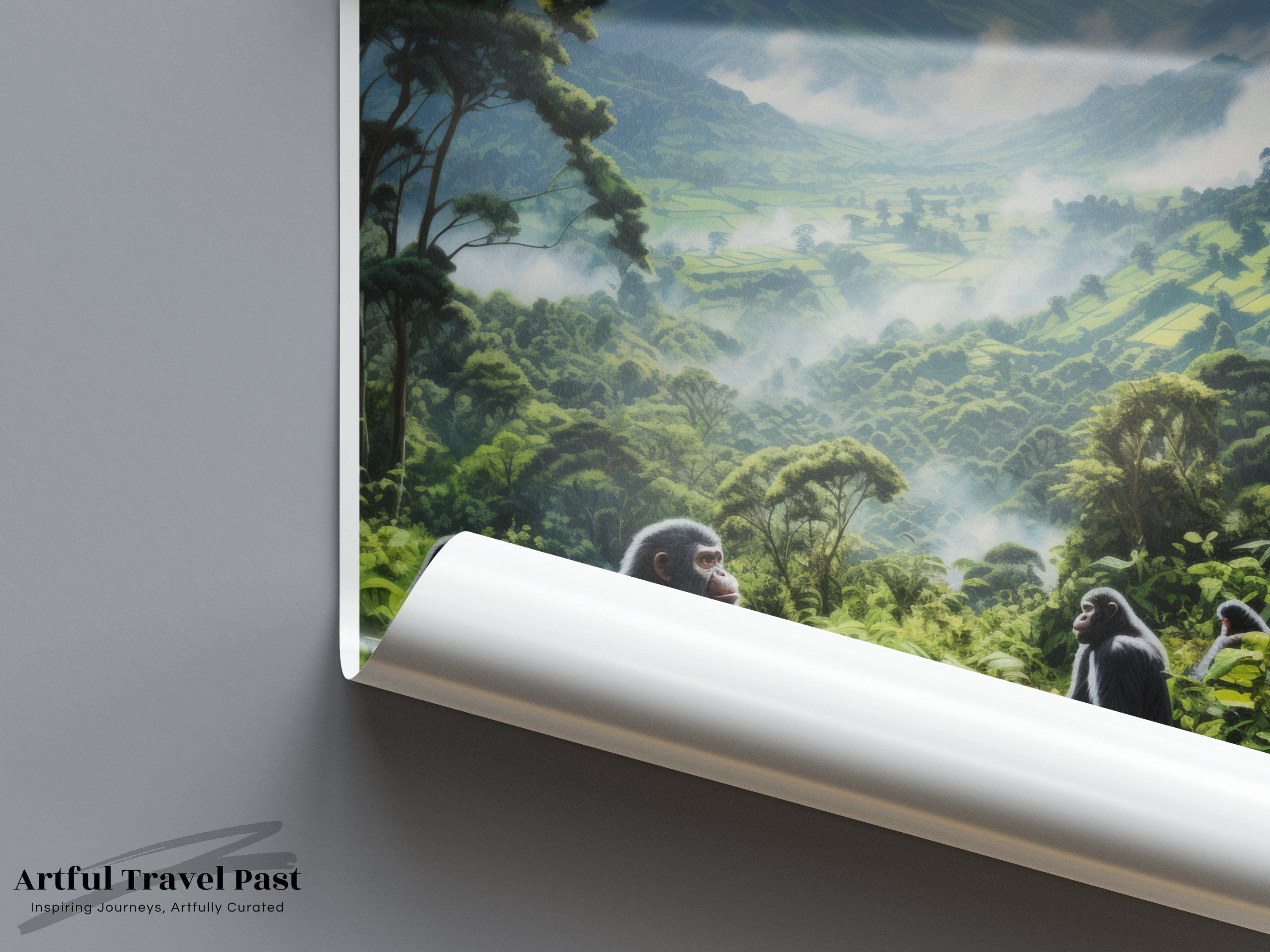 Wall Art Bwindi Forest Poster | Jungle Landscape | Uganda Wall Art