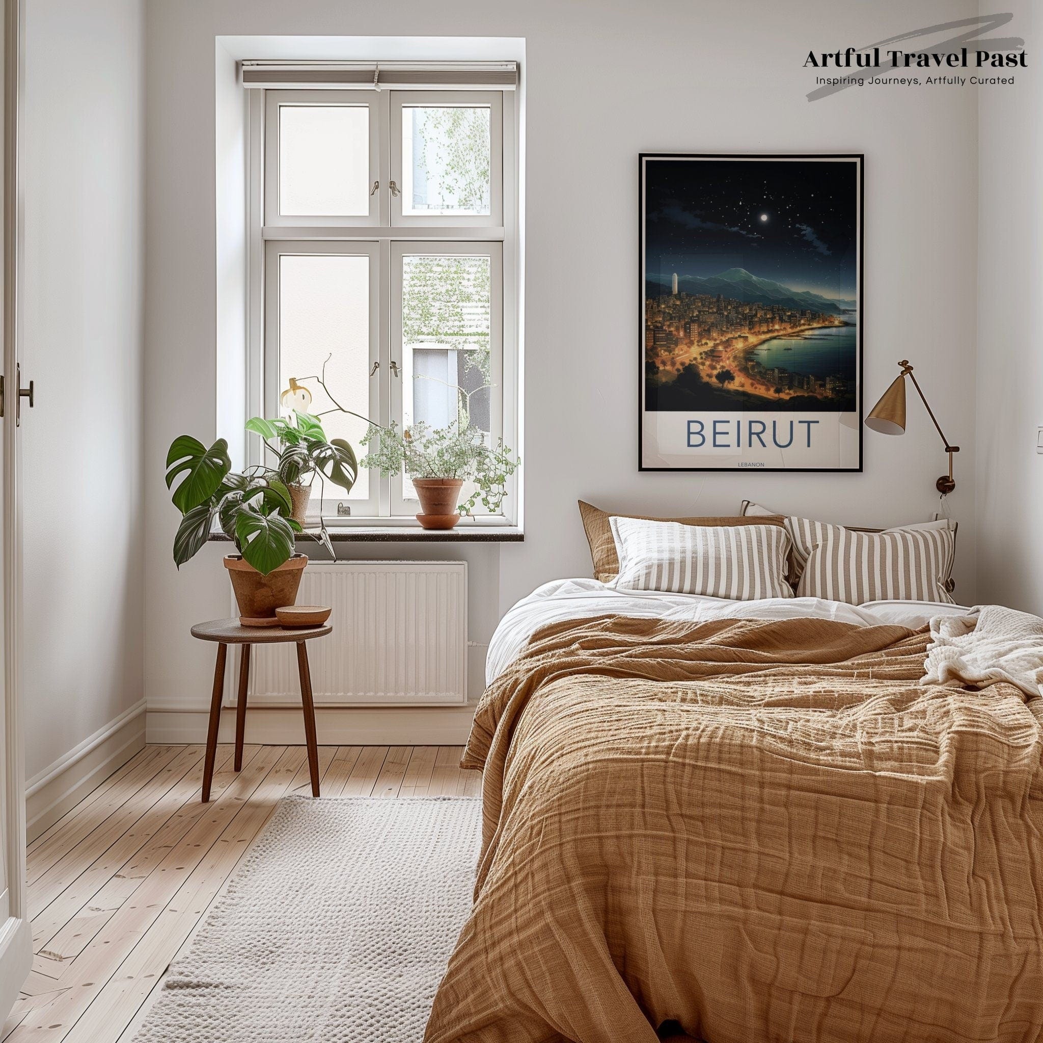 Wall Art Beirut Poster | Starry Night Skyline | Lebanon Wall Art