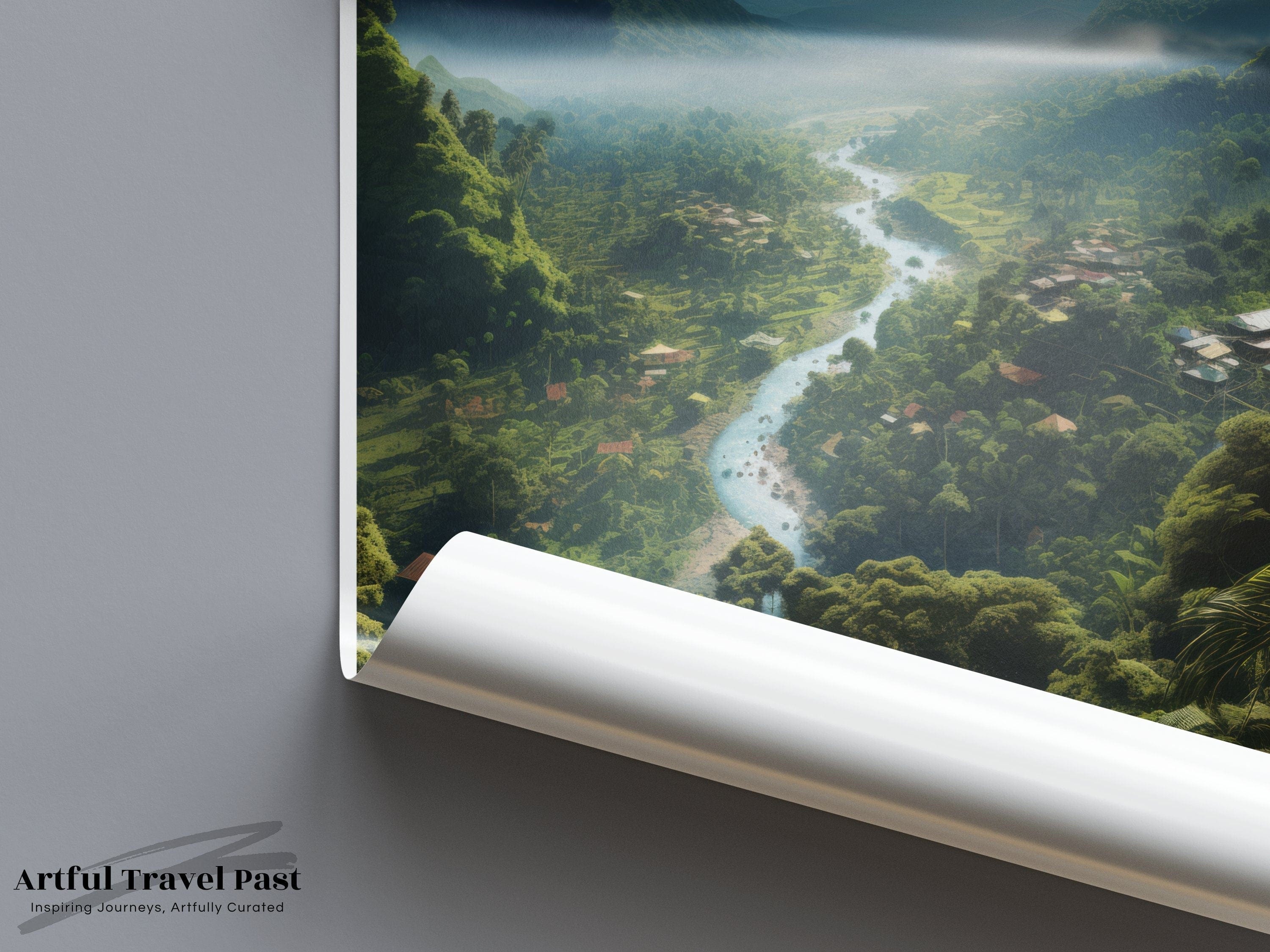 Wall Art Borneo Poster | Tropcial Rainforest Valley | Malaysia Wall Art