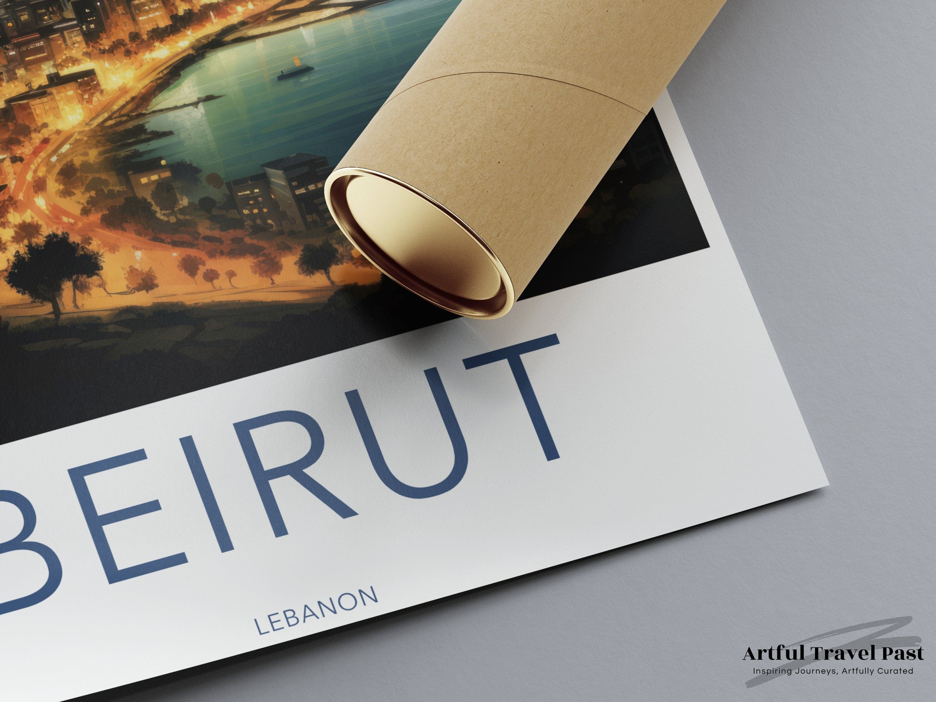 Wall Art Beirut Poster | Starry Night Skyline | Lebanon Wall Art