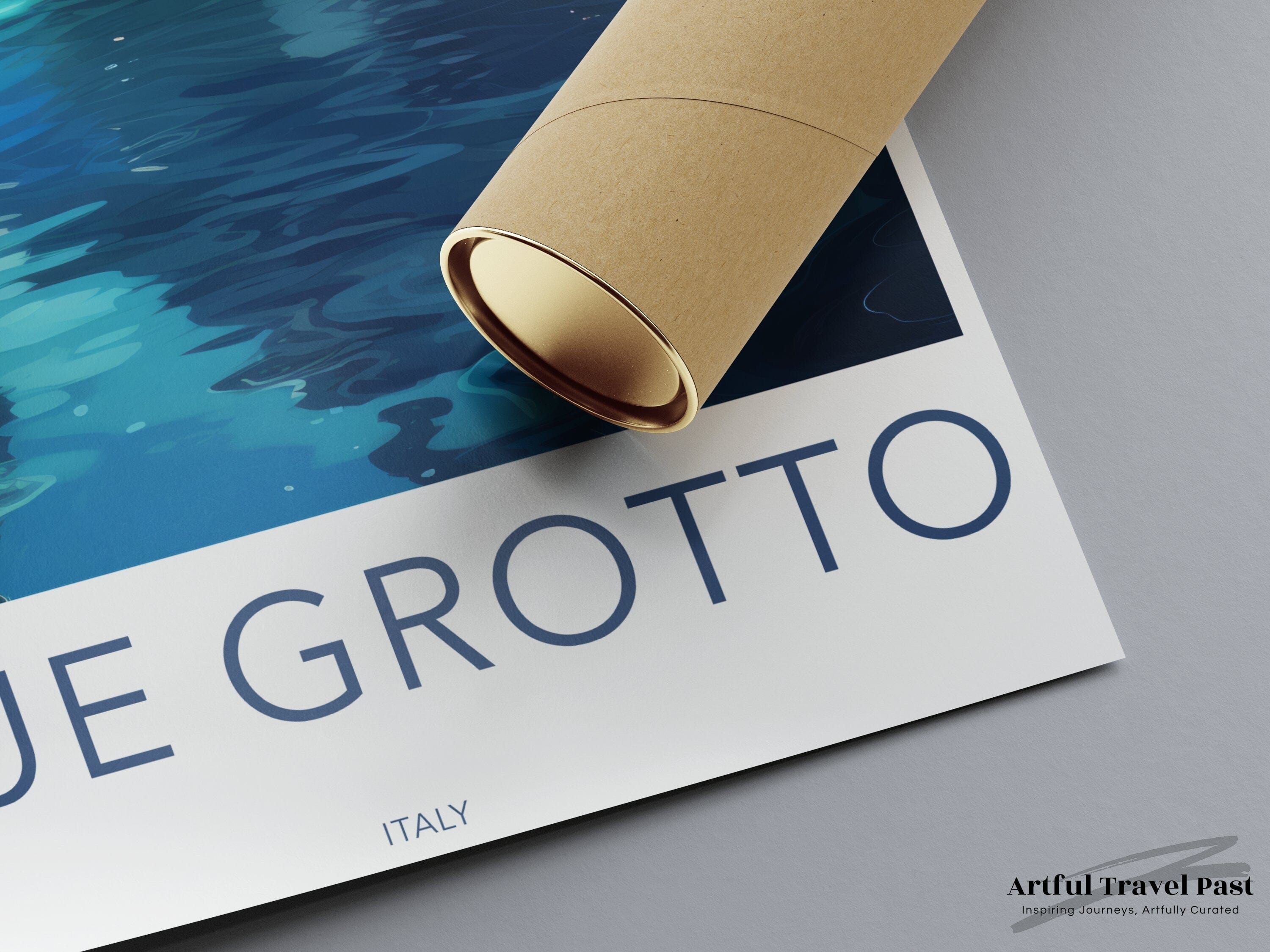 Wall Art Blue Grotto Poster | Italy Wall Art | Europe Decor