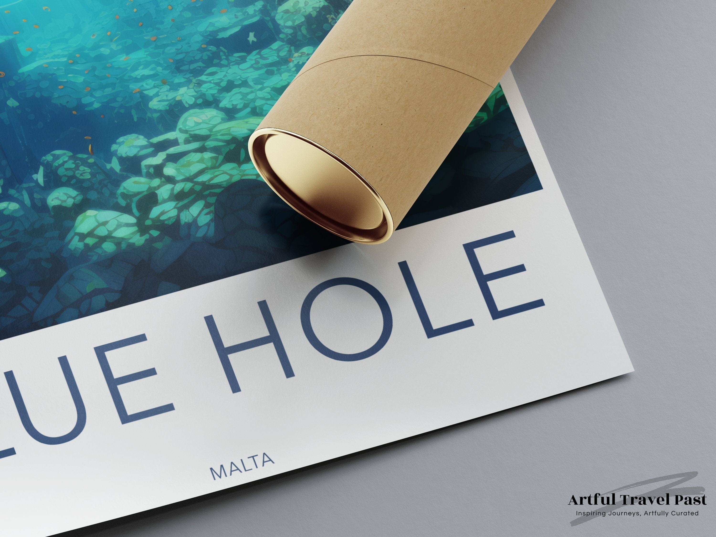 Wall Art Blue Hole Poster | Malta Wall Art | Europe Decor