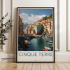 Cinque Terre Wall Art Print, Italian Coastal Village Poster, Colorful Houses Art, Mediterranean Seaside Photography, Italy Decor