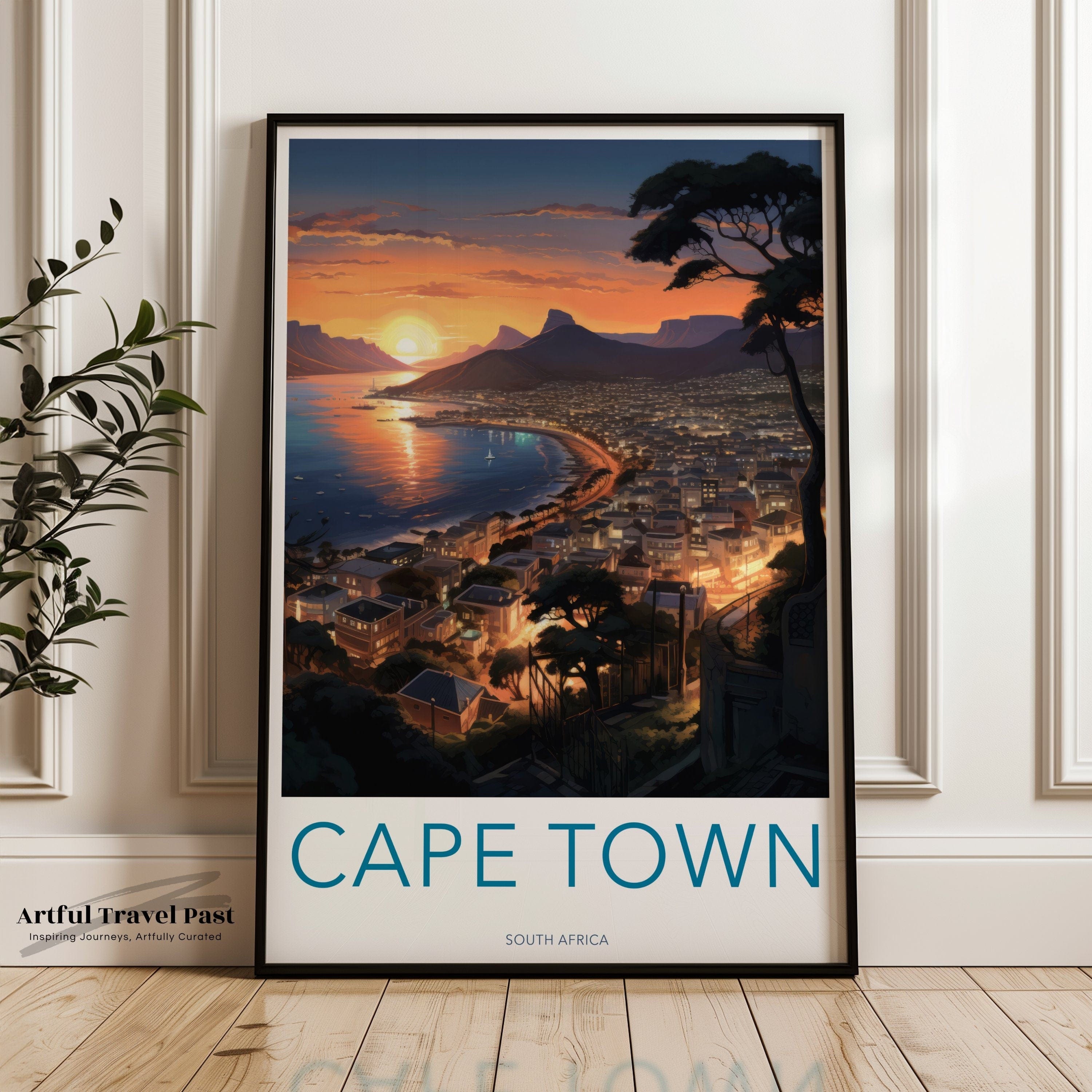 Wall Art Cape Town Poster | African Sunset | South Africa Wall Art