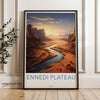 Enneti Plateau Wall Art, Scenic Landscape Print, Chad Desert Sunset, Canyon River Artwork, Nature Home Decor, Travel Photography