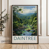 Daintree Wall Art Print, Nature Landscape Poster, Tropical Forest Artwork, Scenic River View, Australia Travel Decor